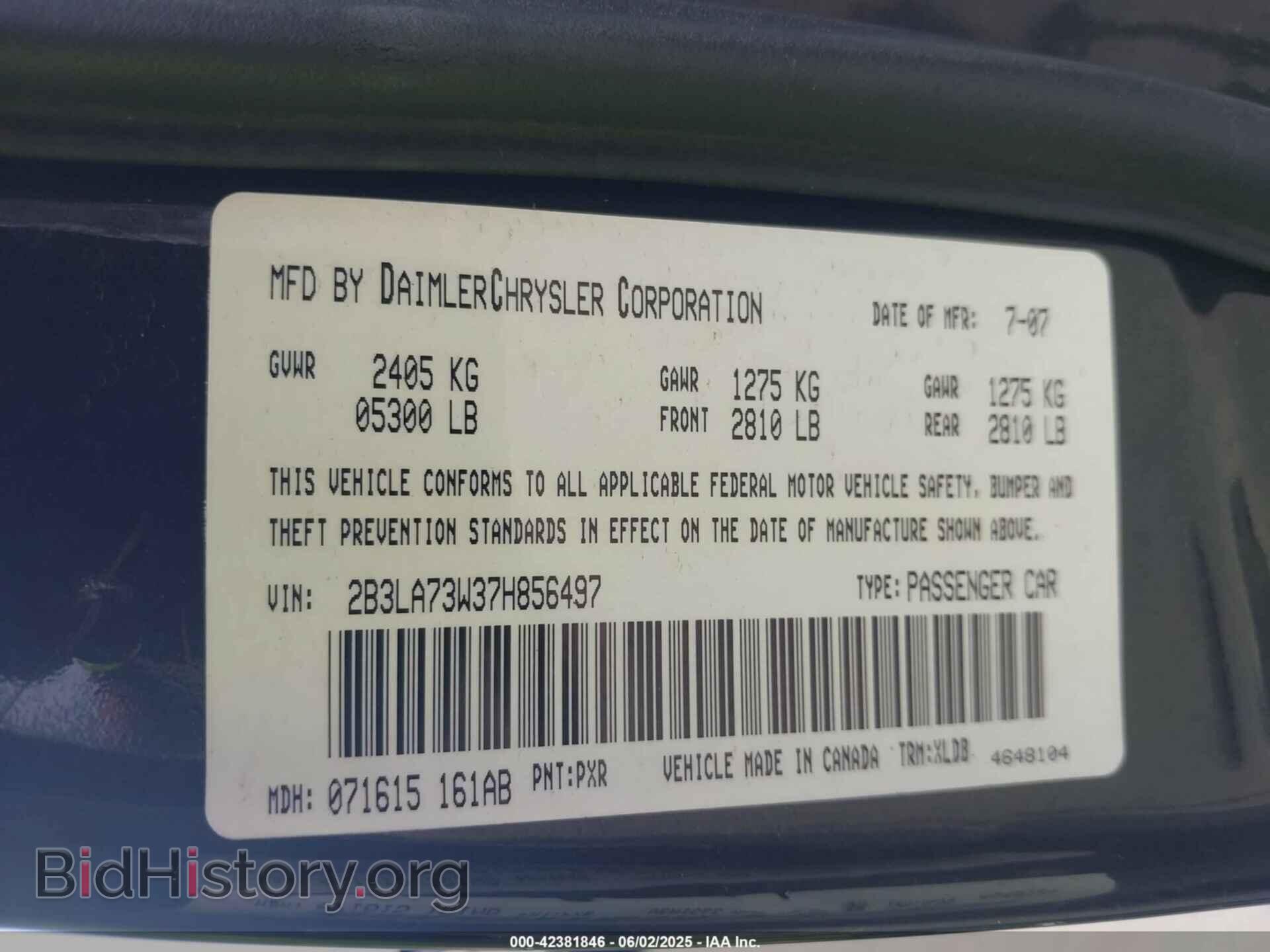 2007 DODGE CHARGER - VIN: 2B3LA73W37H856497 - Photo 9