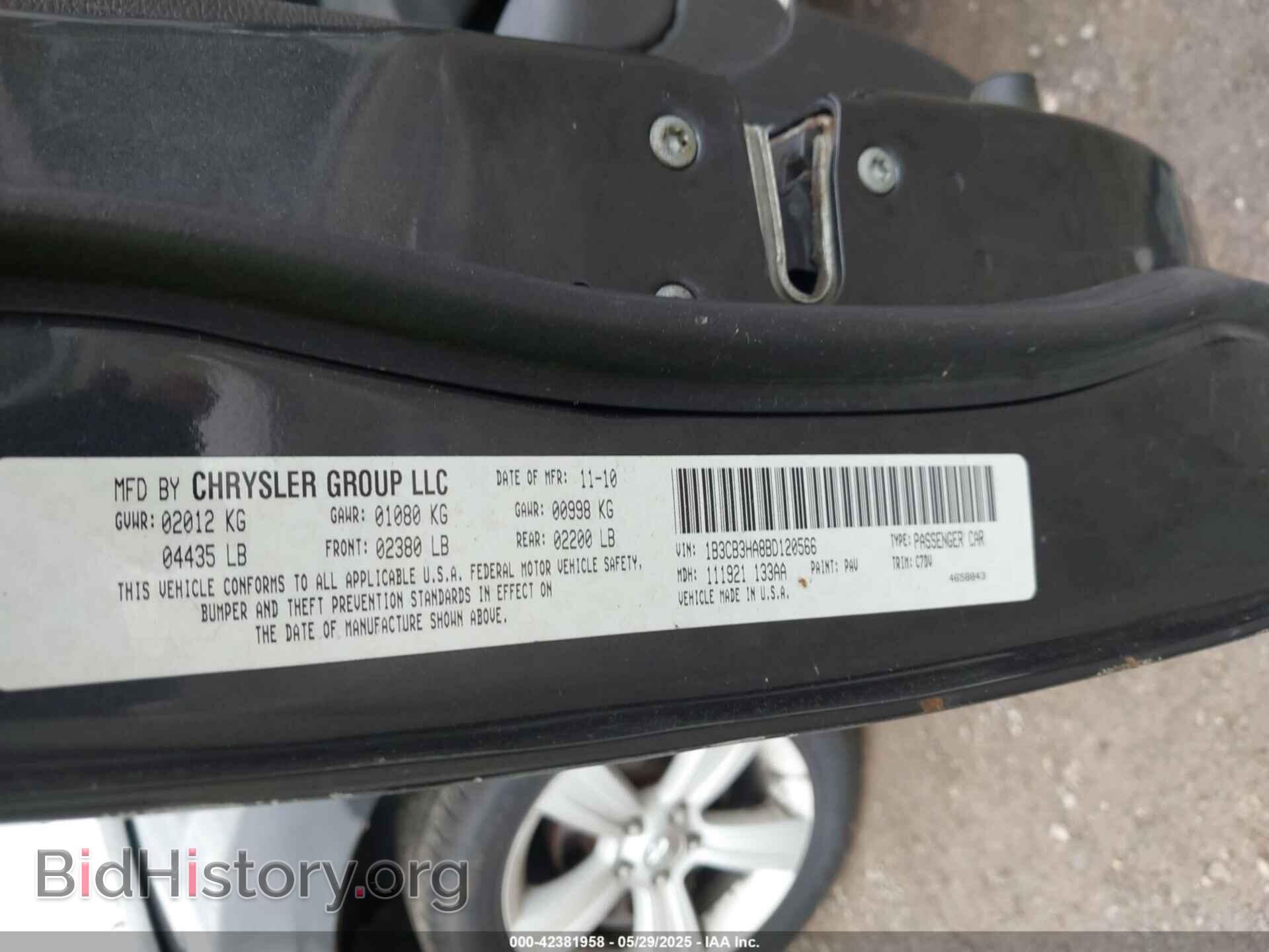 2011 DODGE CALIBER - VIN: 1B3CB3HA8BD120566 - Фото 9