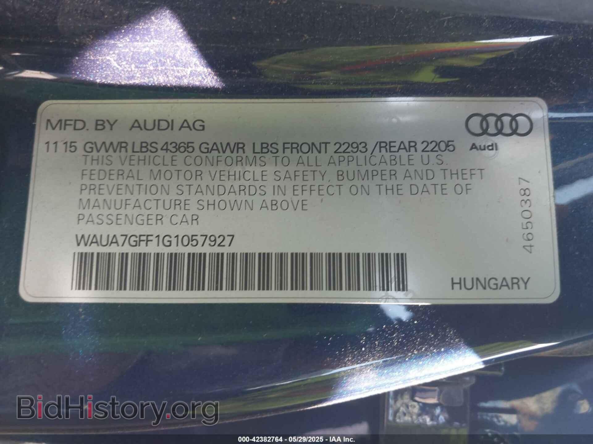 2016 AUDI A3 - VIN: WAUA7GFF1G1057927 - Фото 9