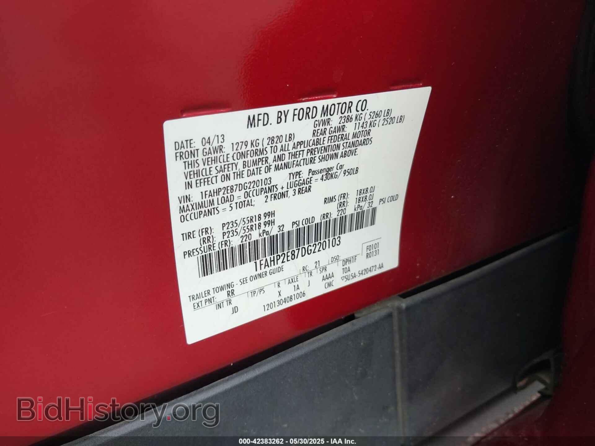2013 FORD TAURUS - VIN: 1FAHP2E87DG220103 - Photo 9