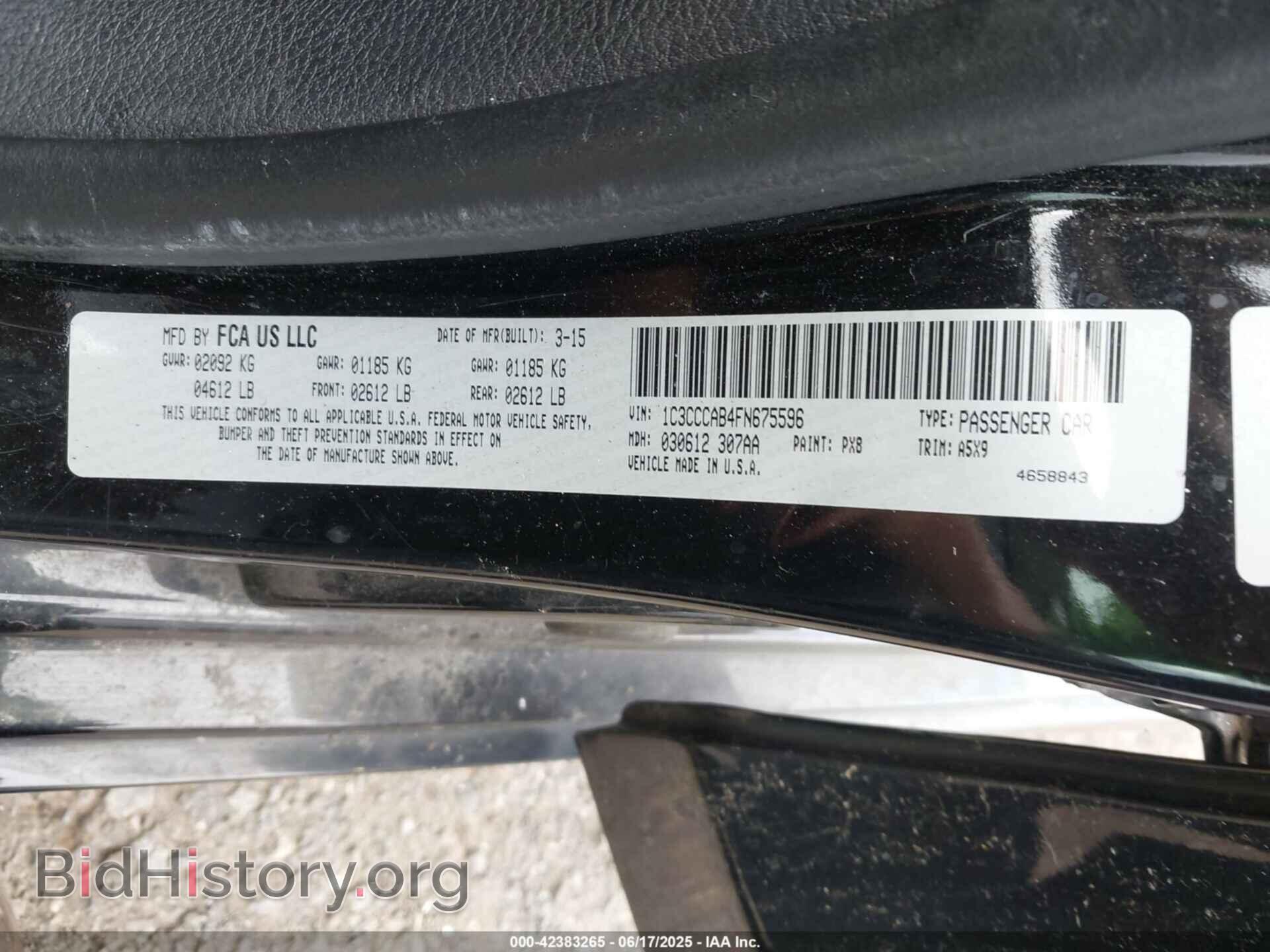 2015 CHRYSLER 200 - VIN: 1C3CCCAB4FN675596 - Фото 9