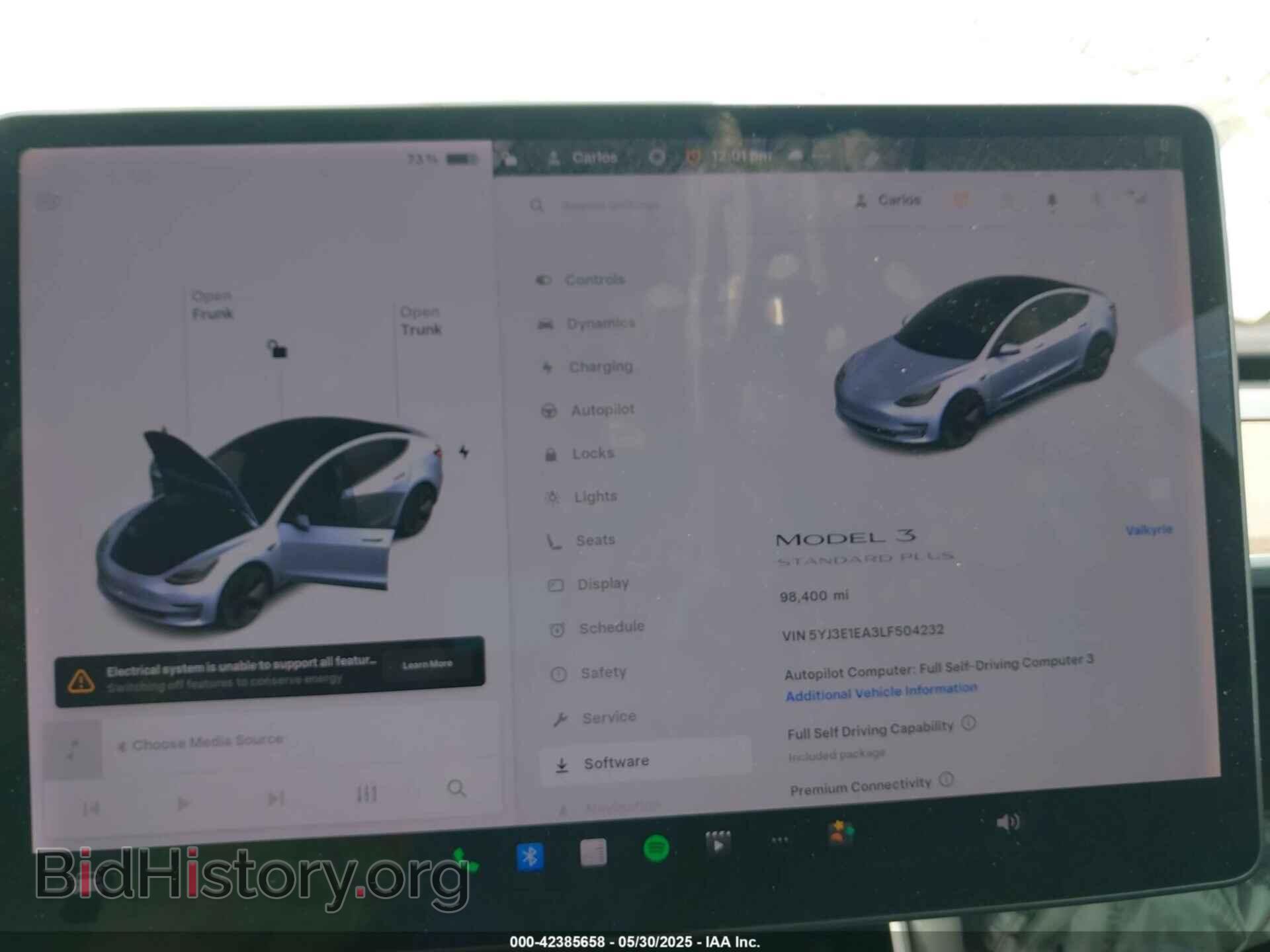 2020 TESLA MODEL 3 - VIN: 5YJ3E1EA3LF504232 - Photo 7