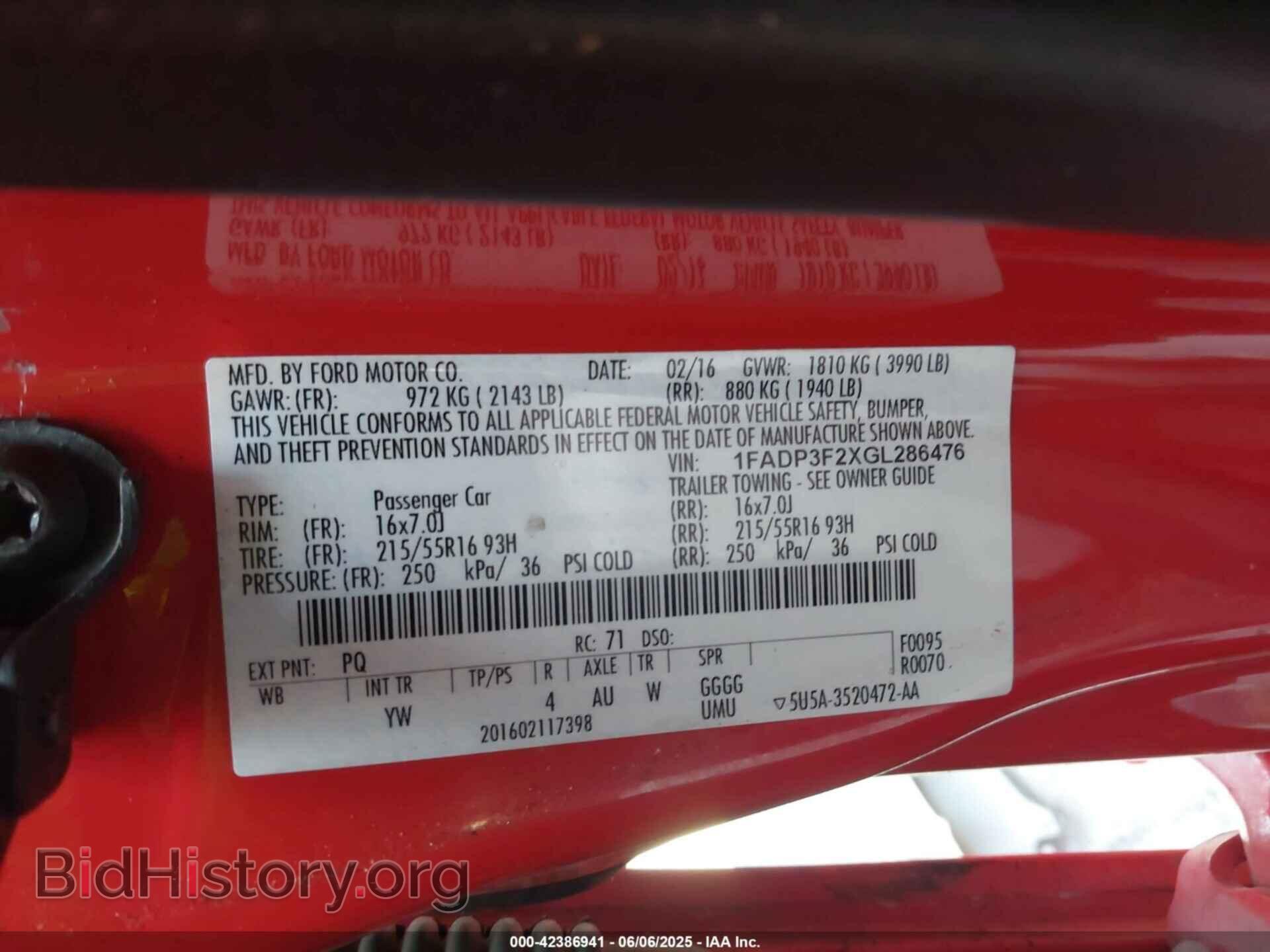 2016 FORD FOCUS - VIN: 1FADP3F2XGL286476 - Фото 9