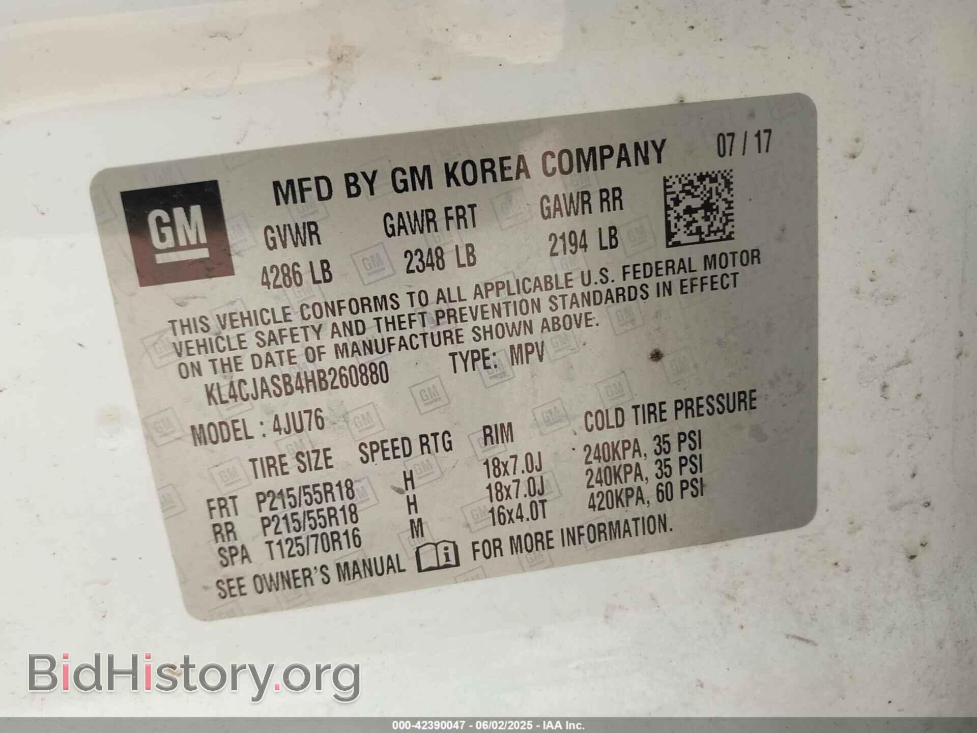 2017 BUICK ENCORE - VIN: KL4CJASB4HB260880 - Photo 9