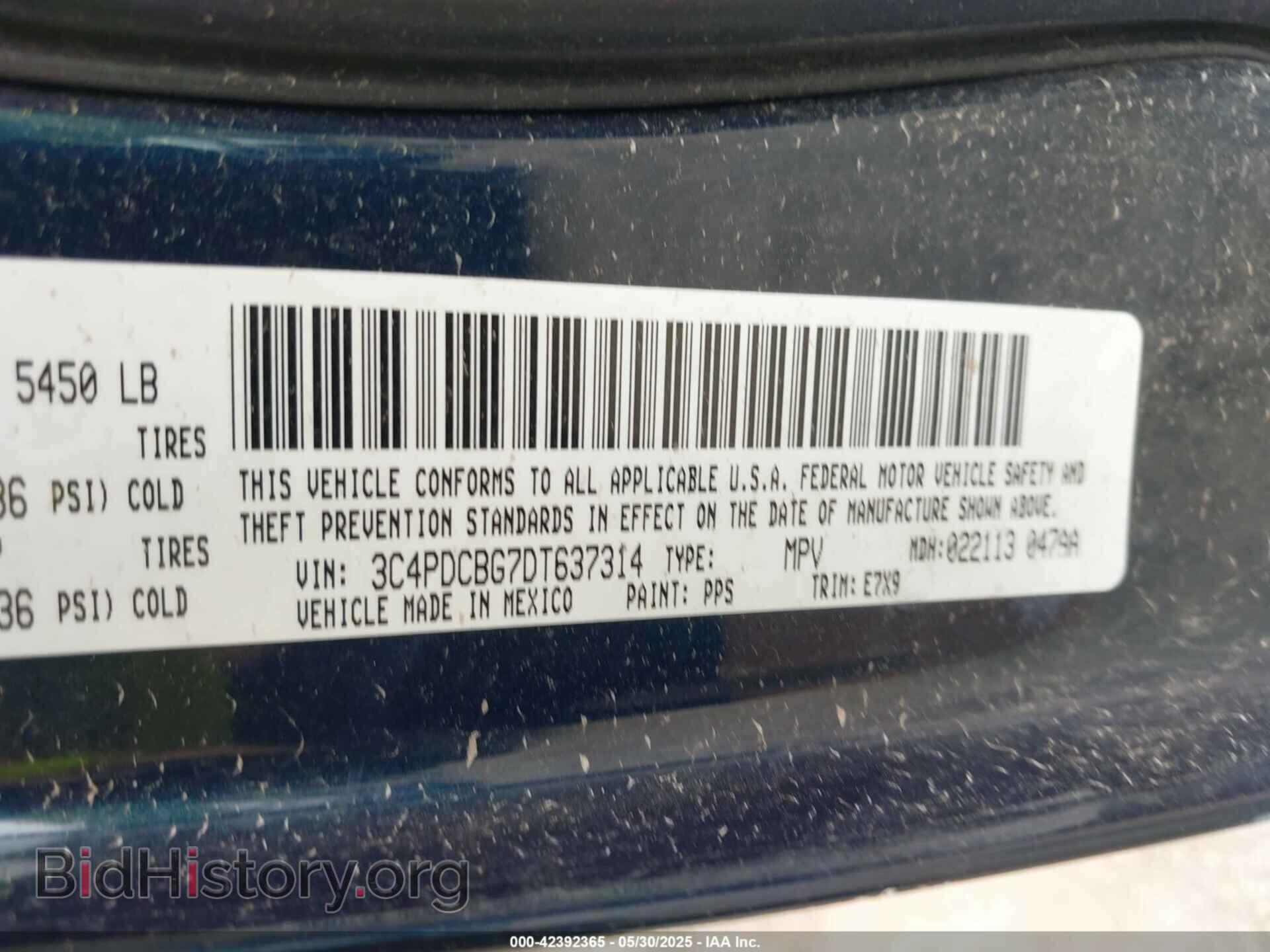 2013 DODGE JOURNEY - VIN: 3C4PDCBG7DT637314 - Фото 9