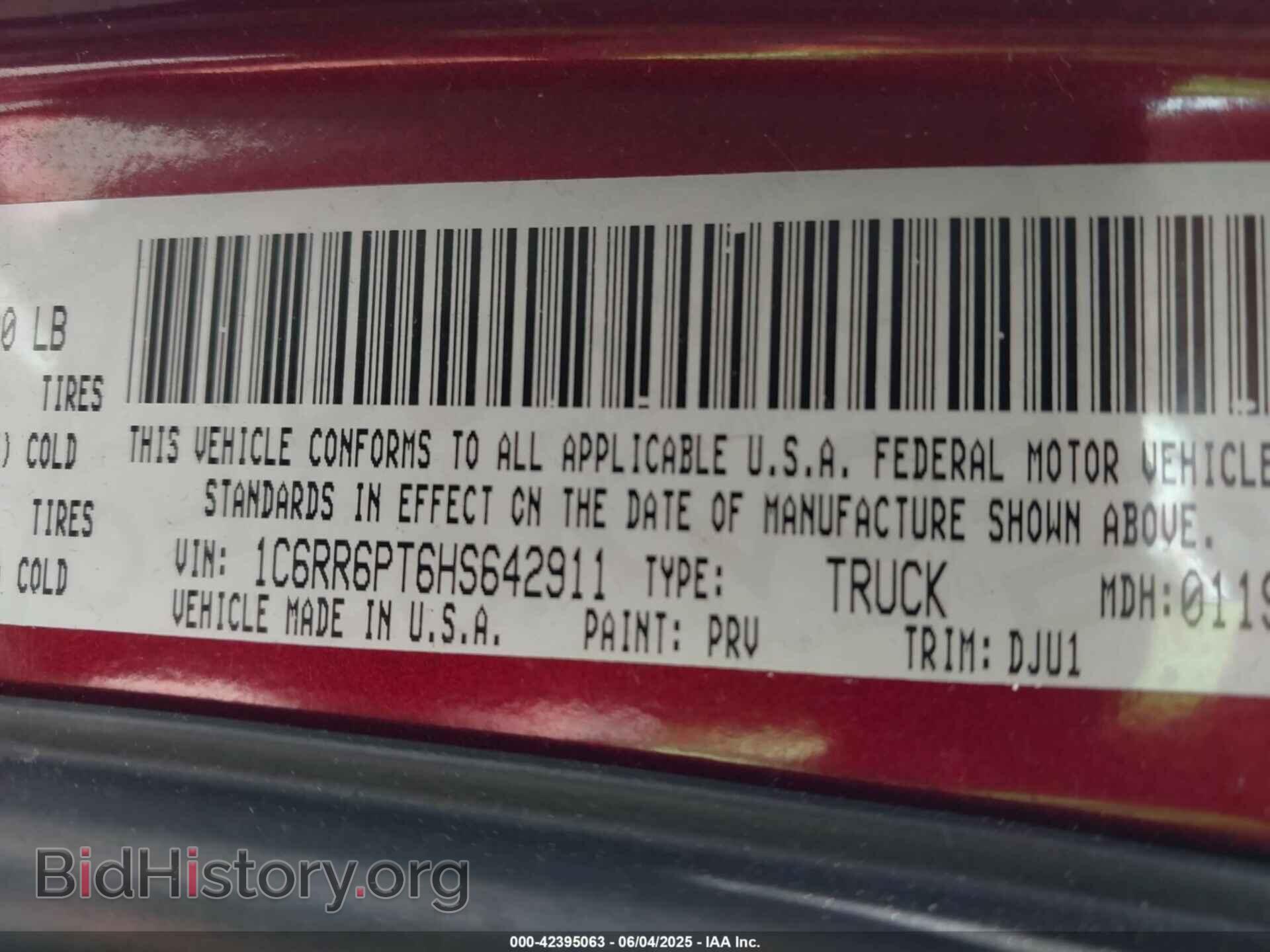 2017 RAM 1500 - VIN: 1C6RR6PT6HS642911 - Фото 9