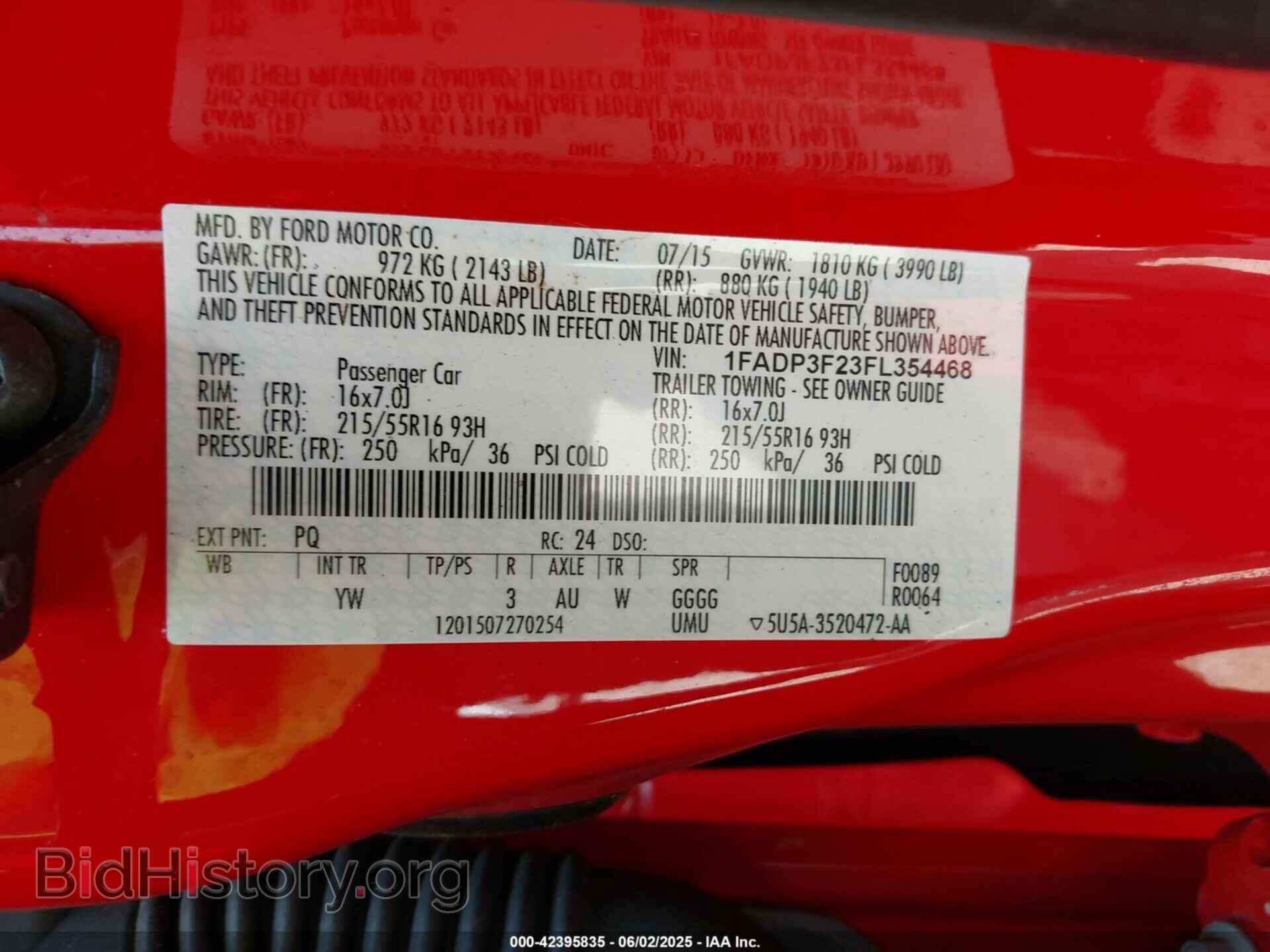 2015 FORD FOCUS - VIN: 1FADP3F23FL354468 - Фото 9