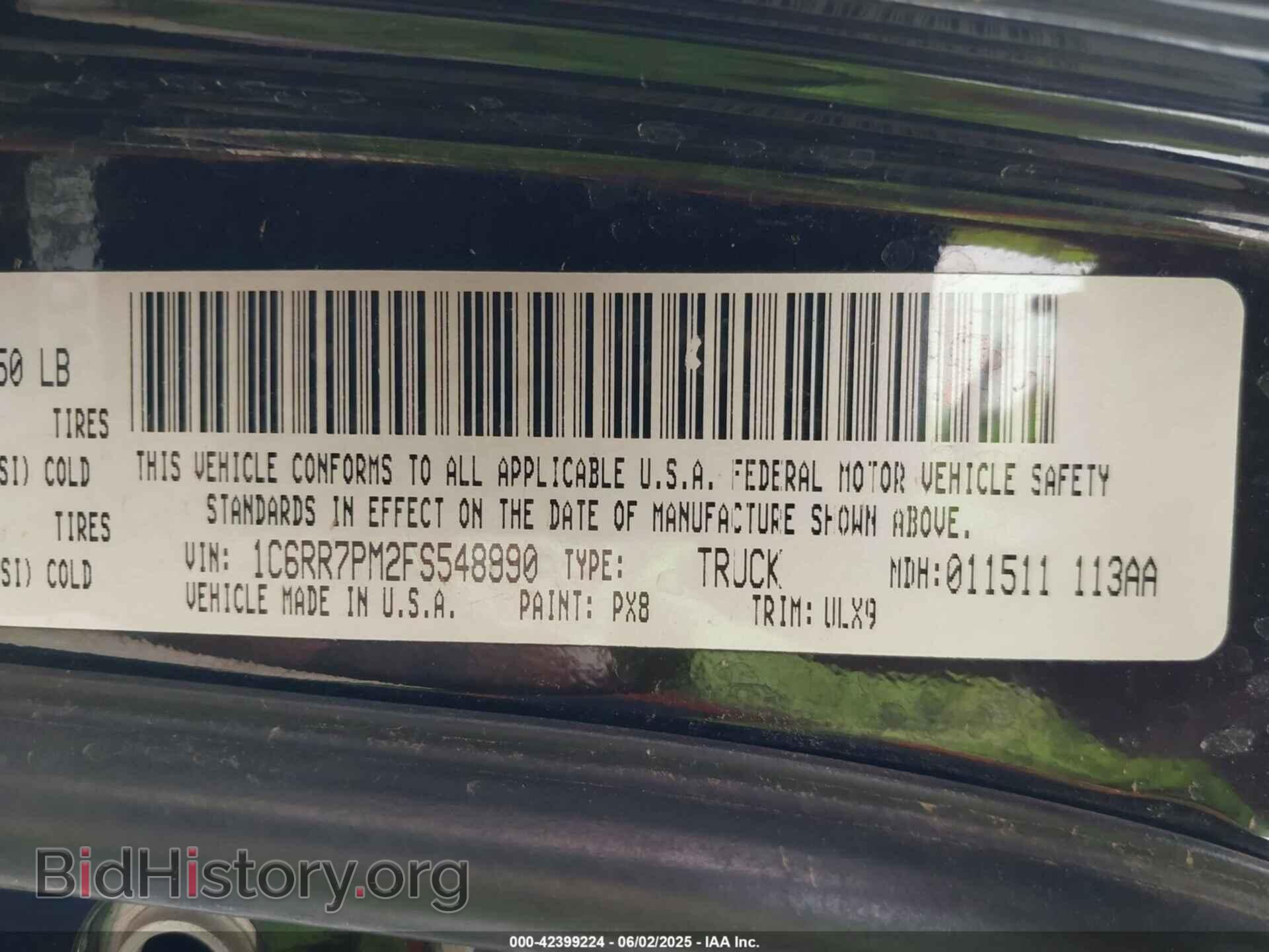 2015 RAM 1500 - VIN: 1C6RR7PM2FS548990 - Фото 9