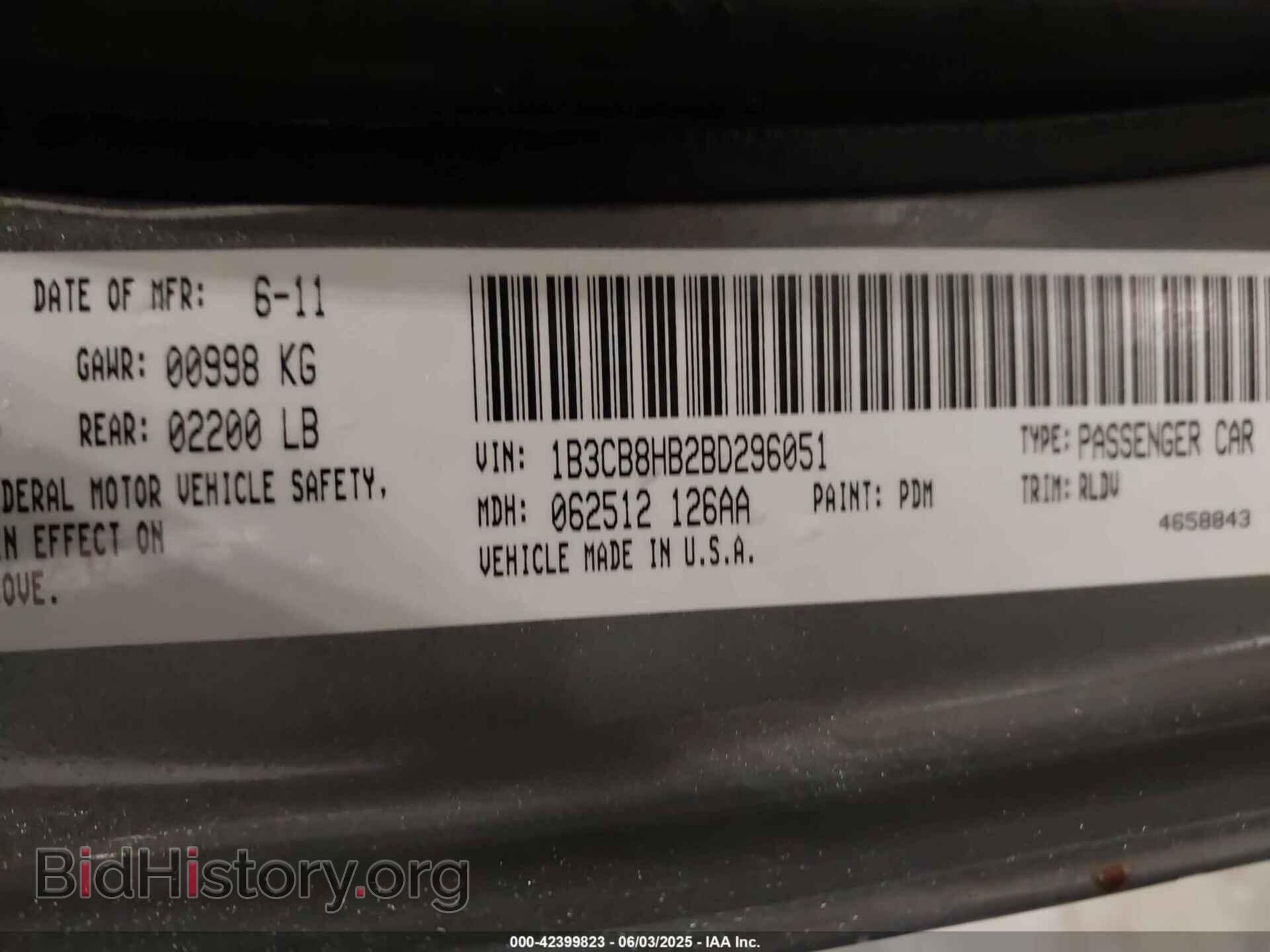2011 DODGE CALIBER - VIN: 1B3CB8HB2BD296051 - Photo 9