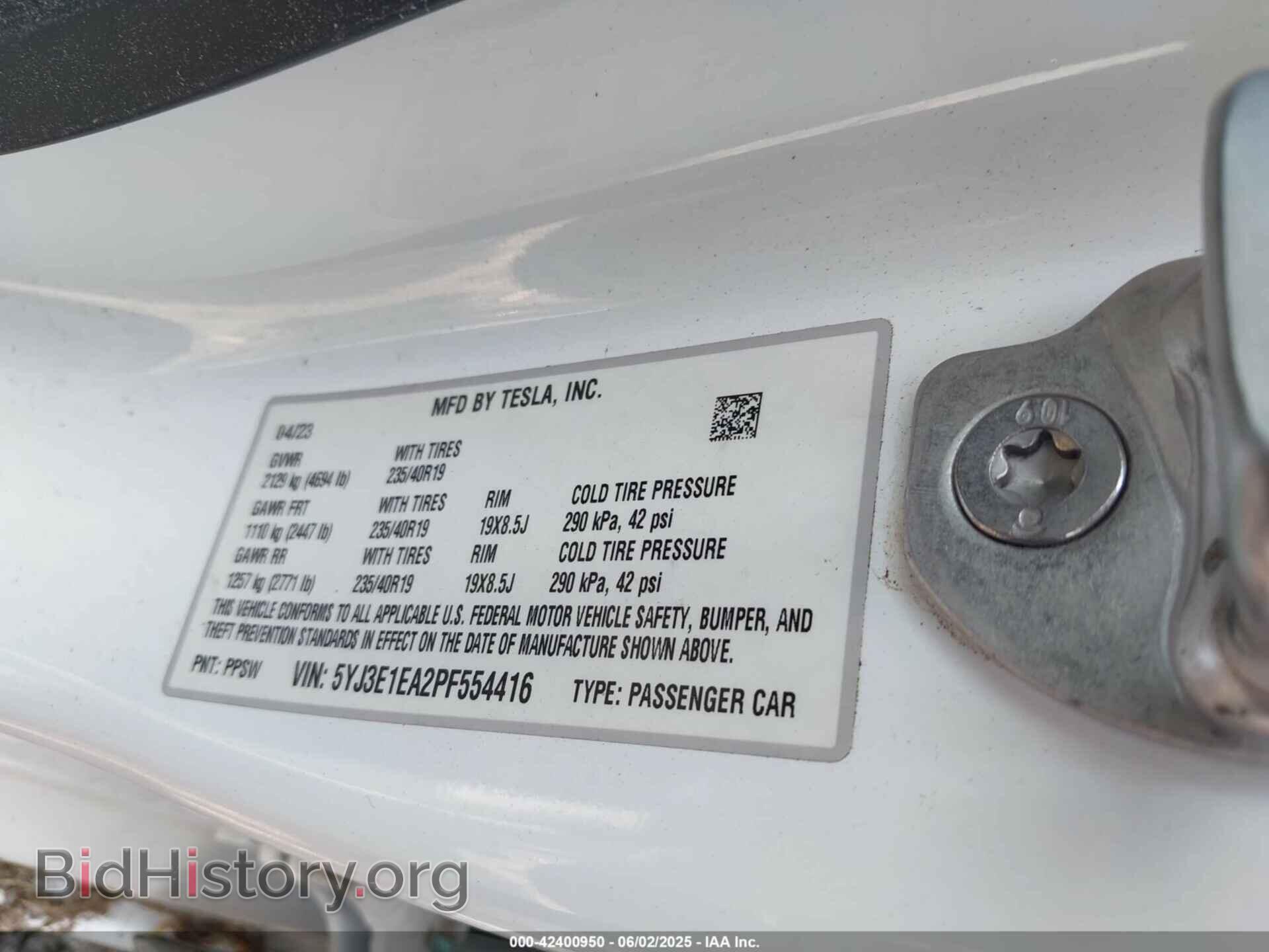 2023 TESLA MODEL 3 - VIN: 5YJ3E1EA2PF554416 - Фото 9