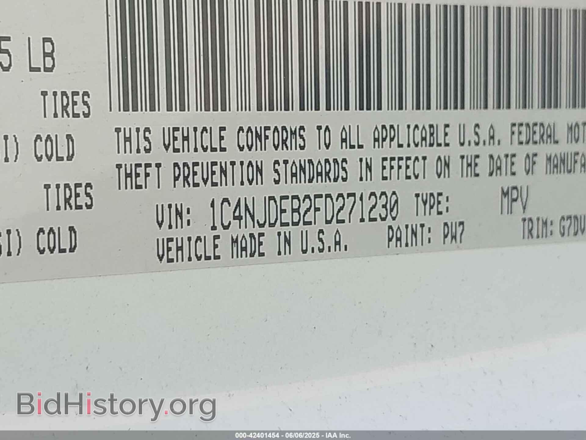 2015 JEEP COMPASS - VIN: 1C4NJDEB2FD271230 - Фото 9