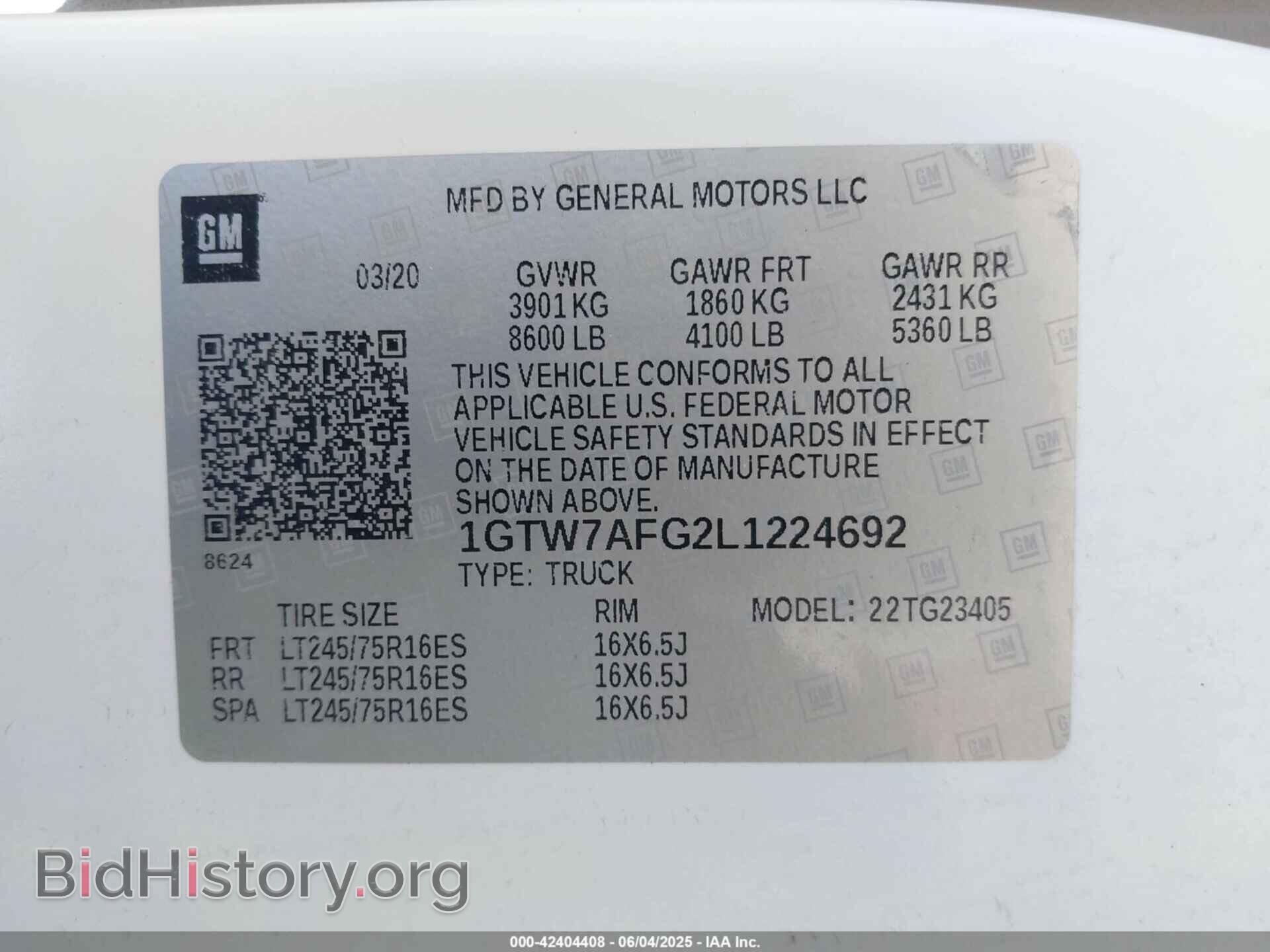 2020 GMC SAVANA CARGO - VIN: 1GTW7AFG2L1224692 - Фото 9
