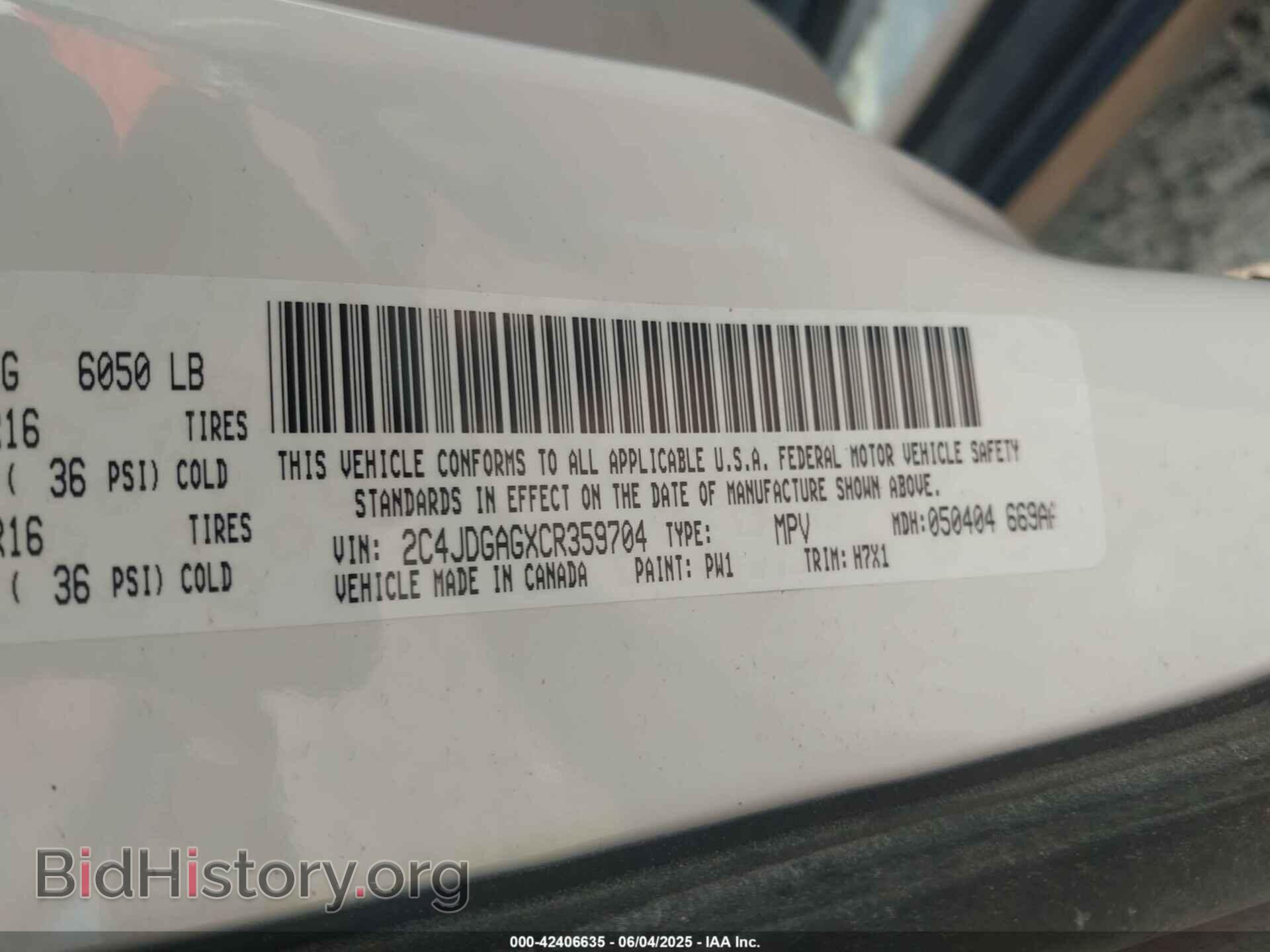 2012 RAM CARGO - VIN: 2C4JDGAGXCR359704 - Photo 9