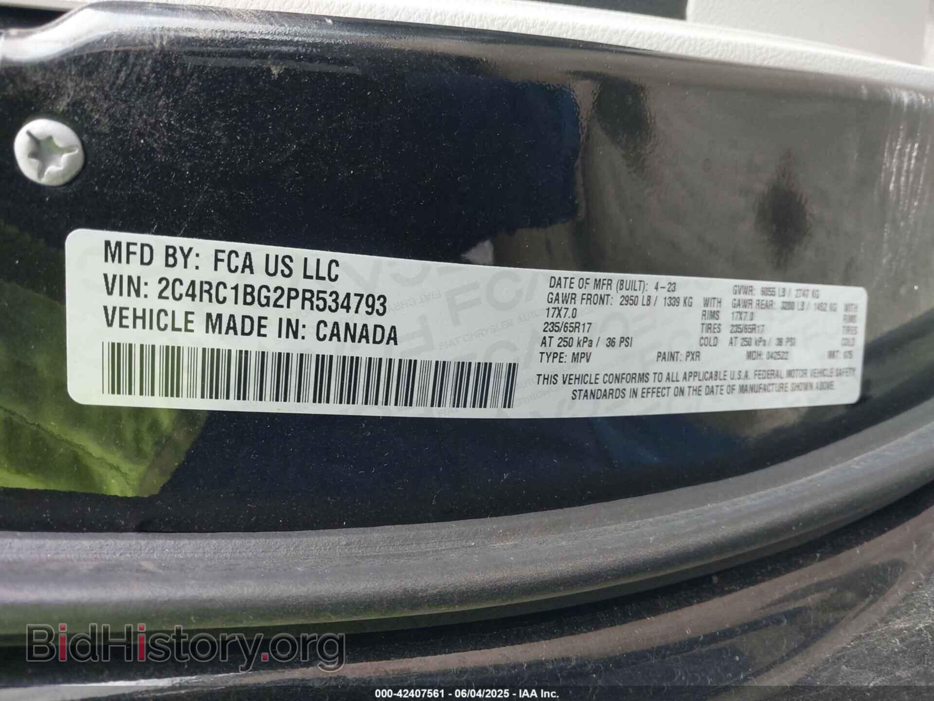 2023 CHRYSLER PACIFICA - VIN: 2C4RC1BG2PR534793 - Photo 9