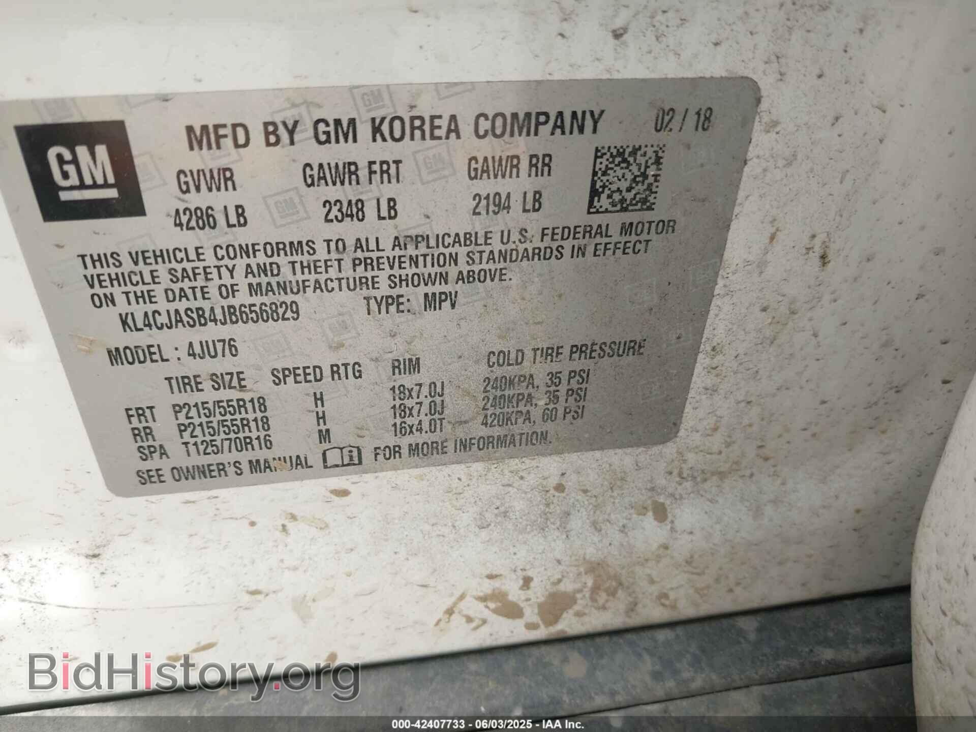 2018 BUICK ENCORE - VIN: KL4CJASB4JB656829 - Фото 9