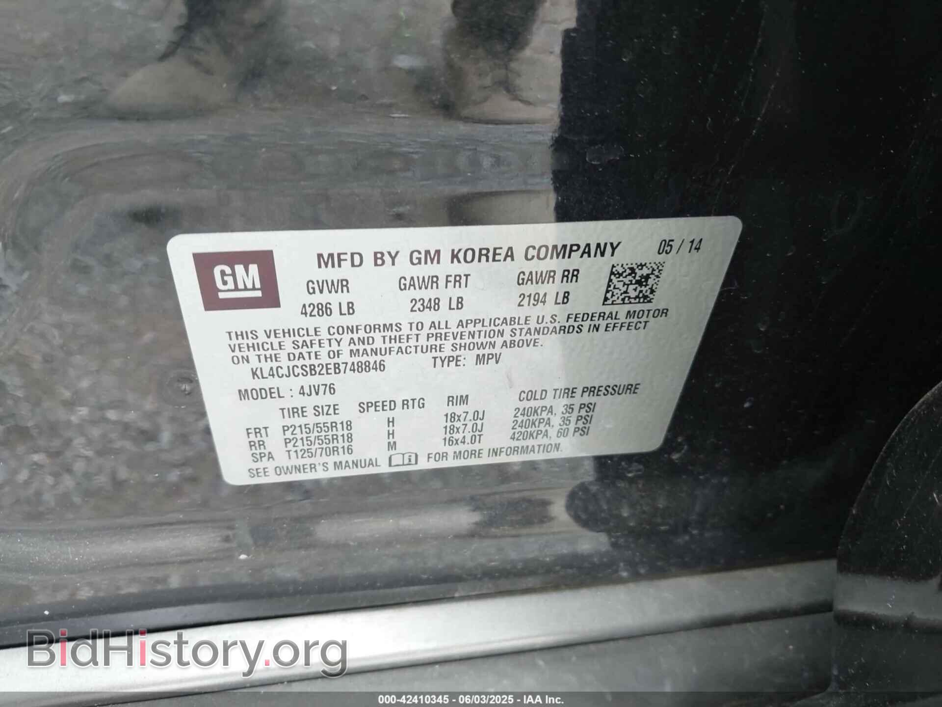 2014 BUICK ENCORE - VIN: KL4CJCSB2EB748846 - Photo 9