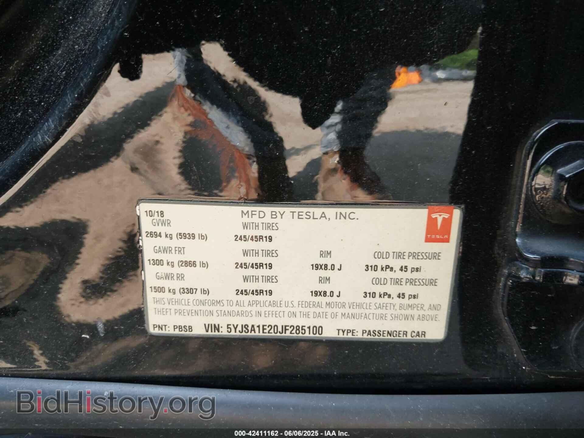2018 TESLA MODEL S - VIN: 5YJSA1E20JF285100 - Фото 9