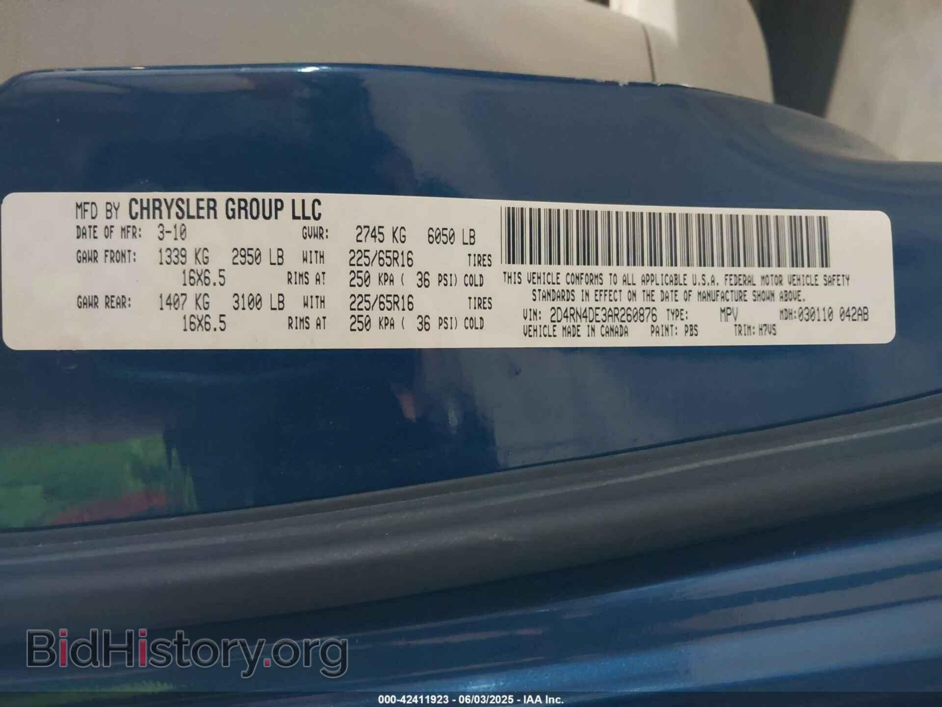 2010 DODGE GRAND CARAVAN - VIN: 2D4RN4DE3AR260876 - Фото 9