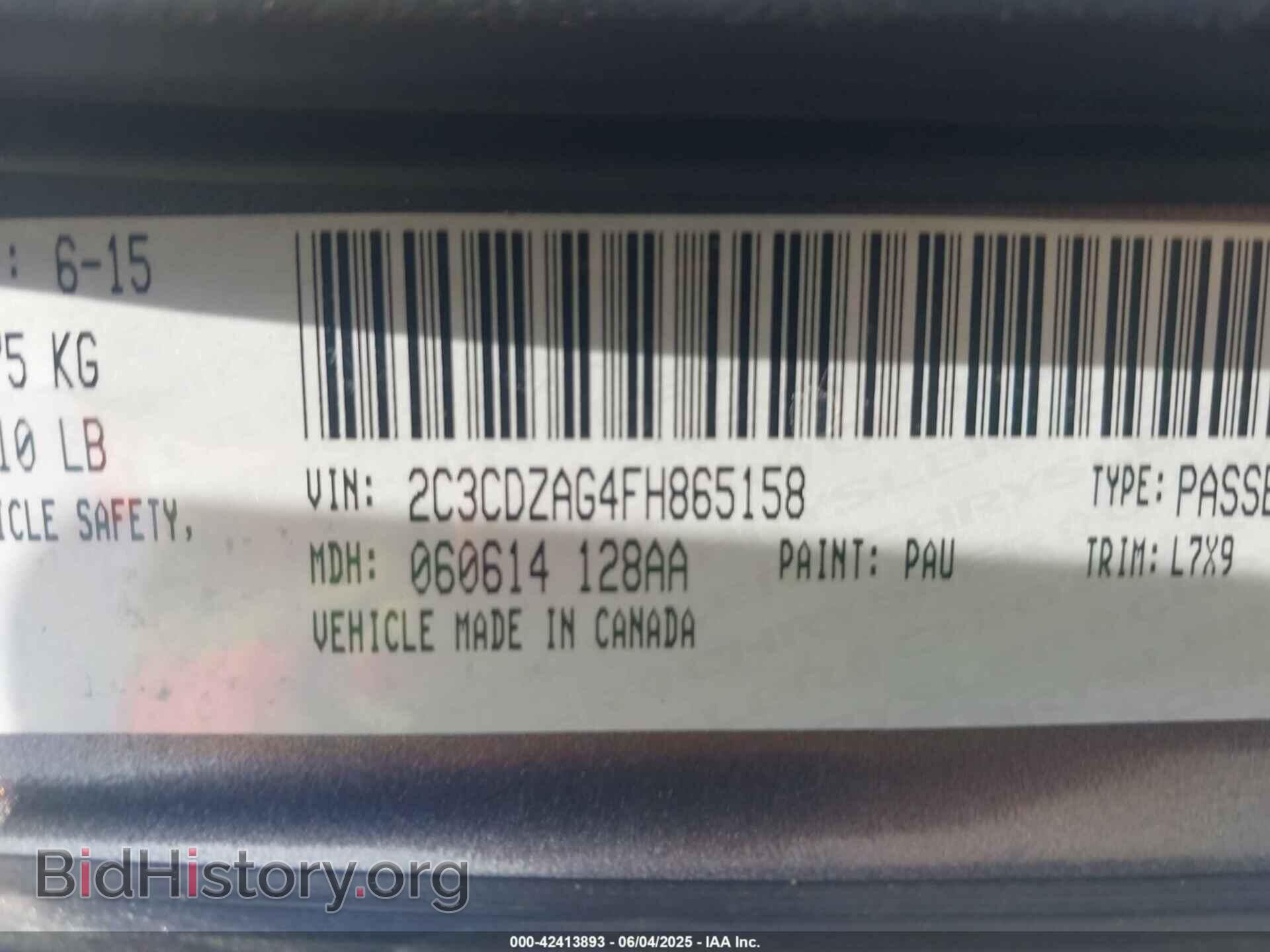 2015 DODGE CHALLENGER - VIN: 2C3CDZAG4FH865158 - Photo 9