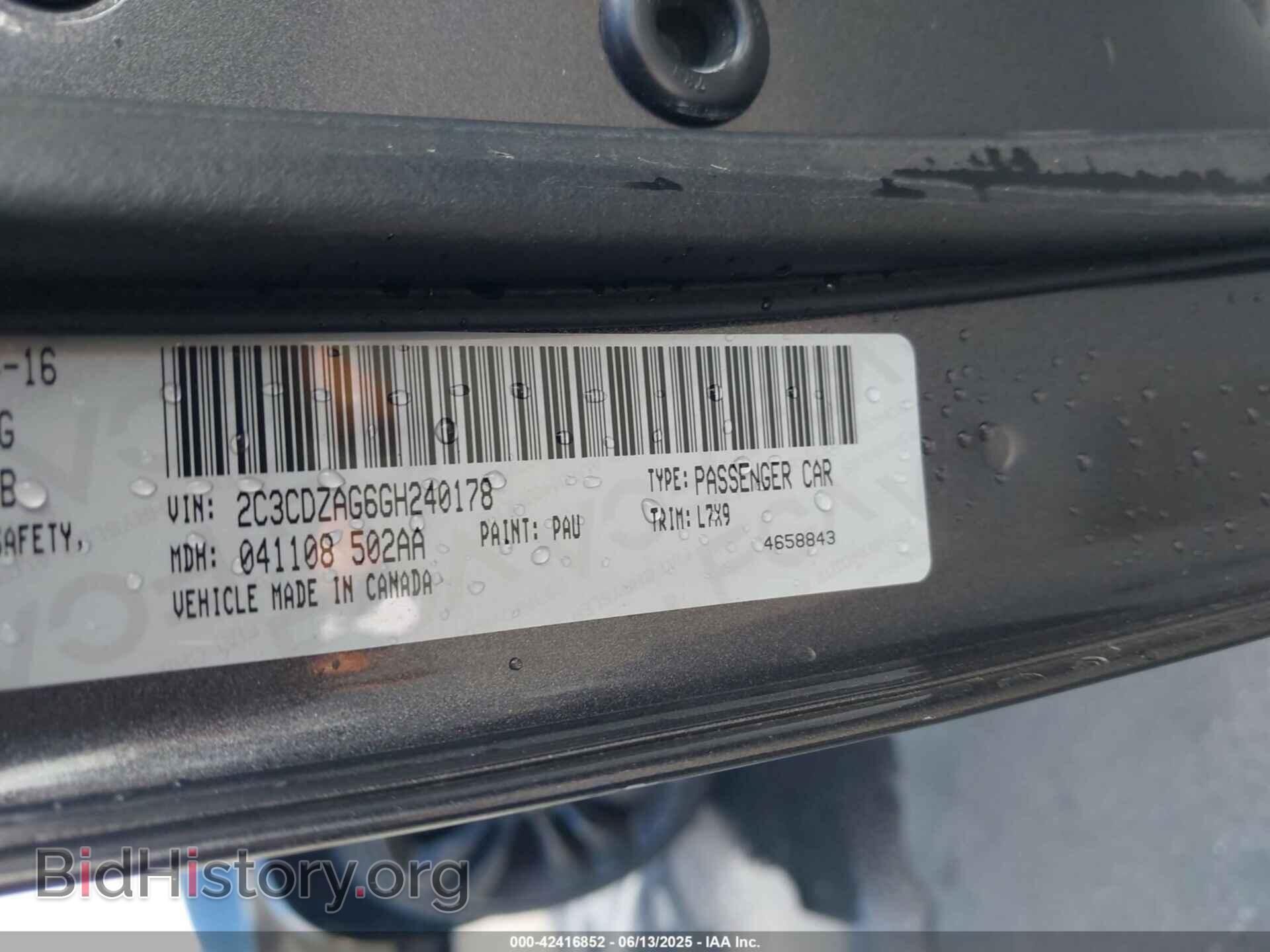 2016 DODGE CHALLENGER - VIN: 2C3CDZAG6GH240178 - Photo 9
