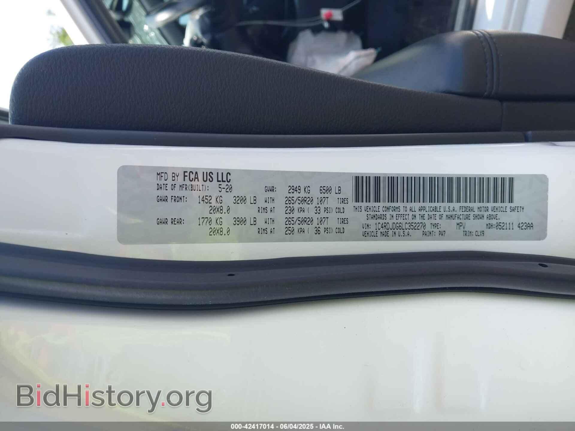 2020 DODGE DURANGO - VIN: 1C4RDJDG6LC352270 - Фото 9