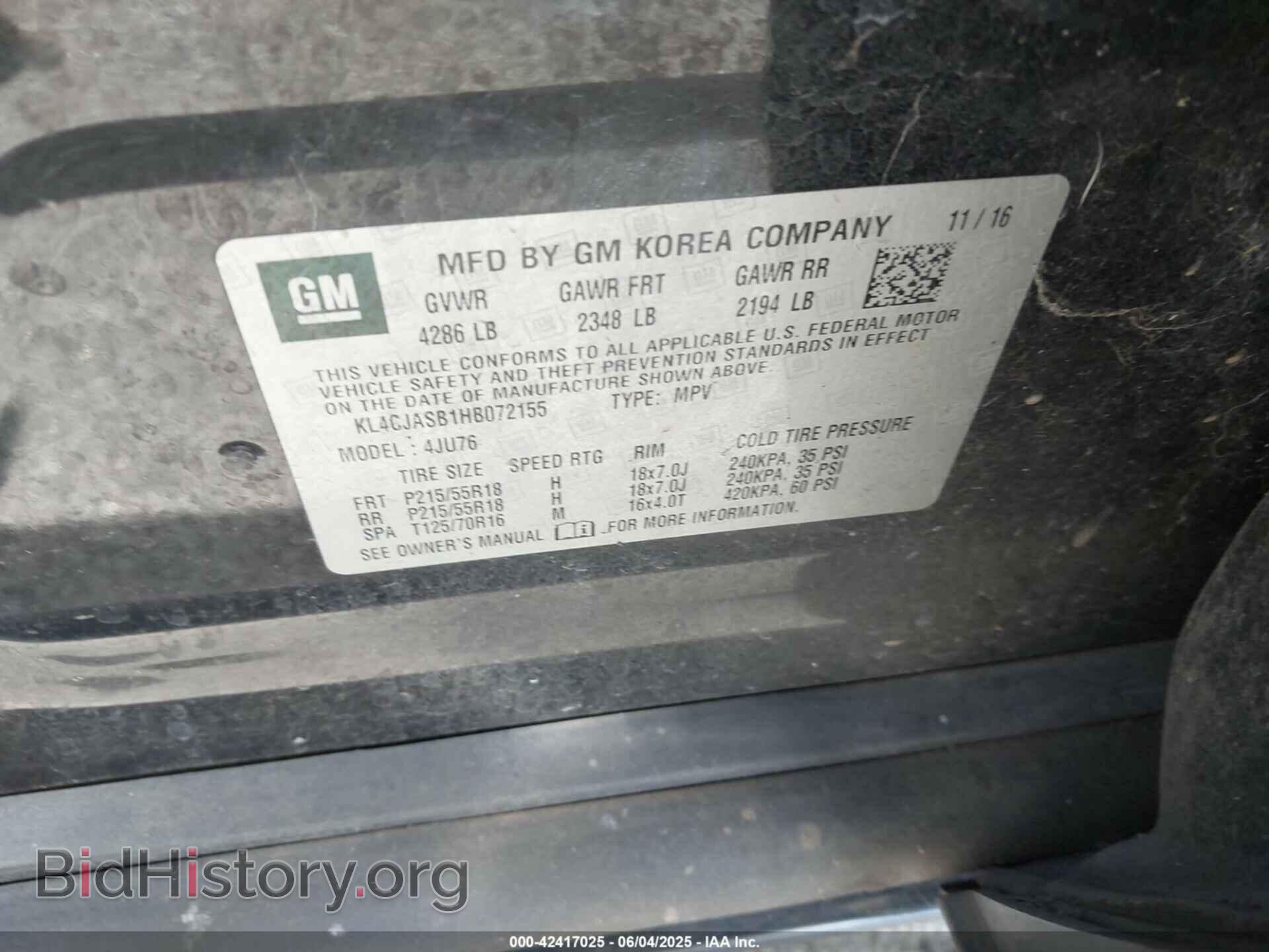 2017 BUICK ENCORE - VIN: KL4CJASB1HB072155 - Photo 9