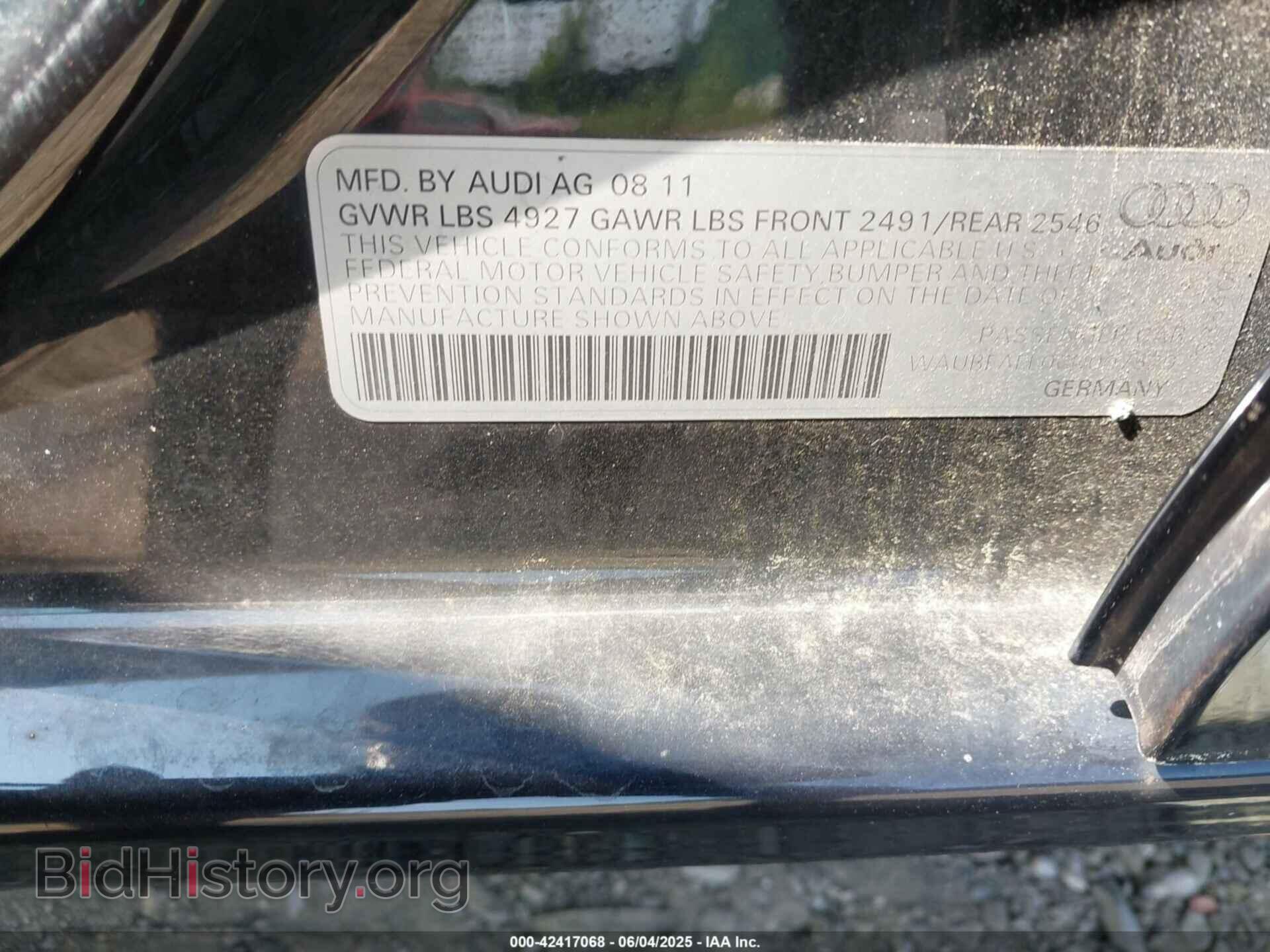 2012 AUDI A4 - VIN: WAUBFAFL0CN007520 - Фото 9