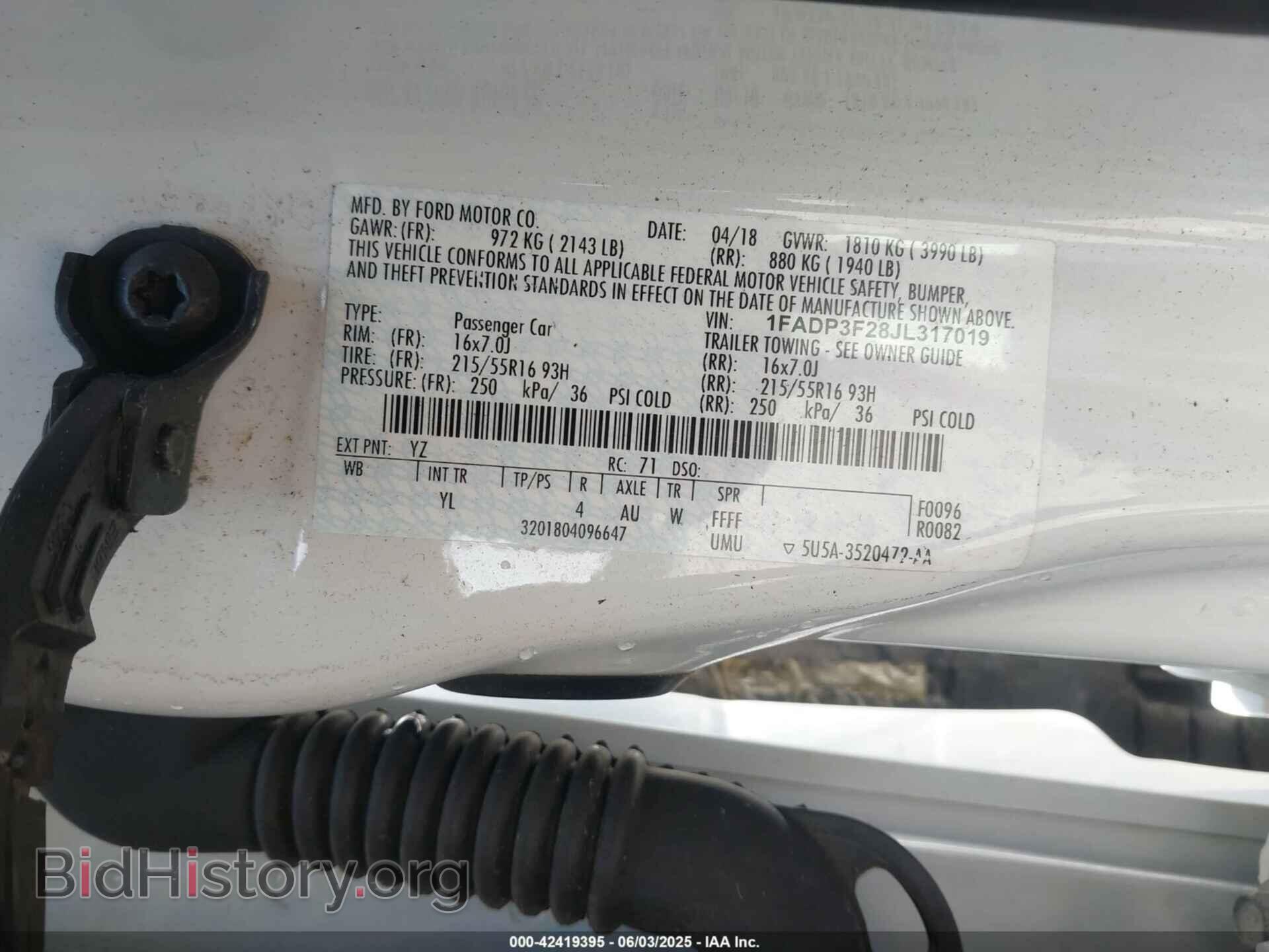 2018 FORD FOCUS - VIN: 1FADP3F28JL317019 - Фото 9