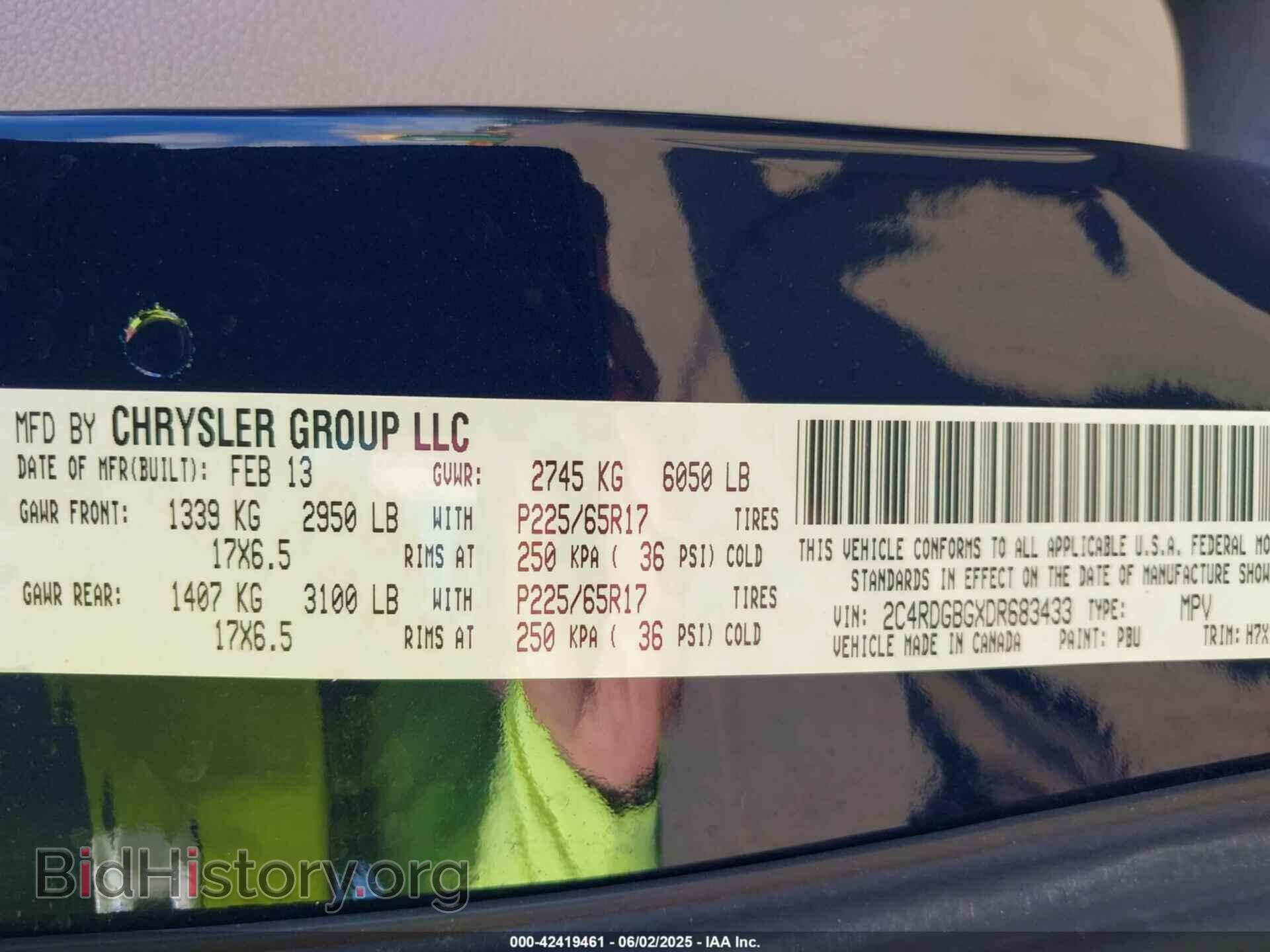 2013 DODGE GRAND CARAVAN - VIN: 2C4RDGBGXDR683433 - Фото 9