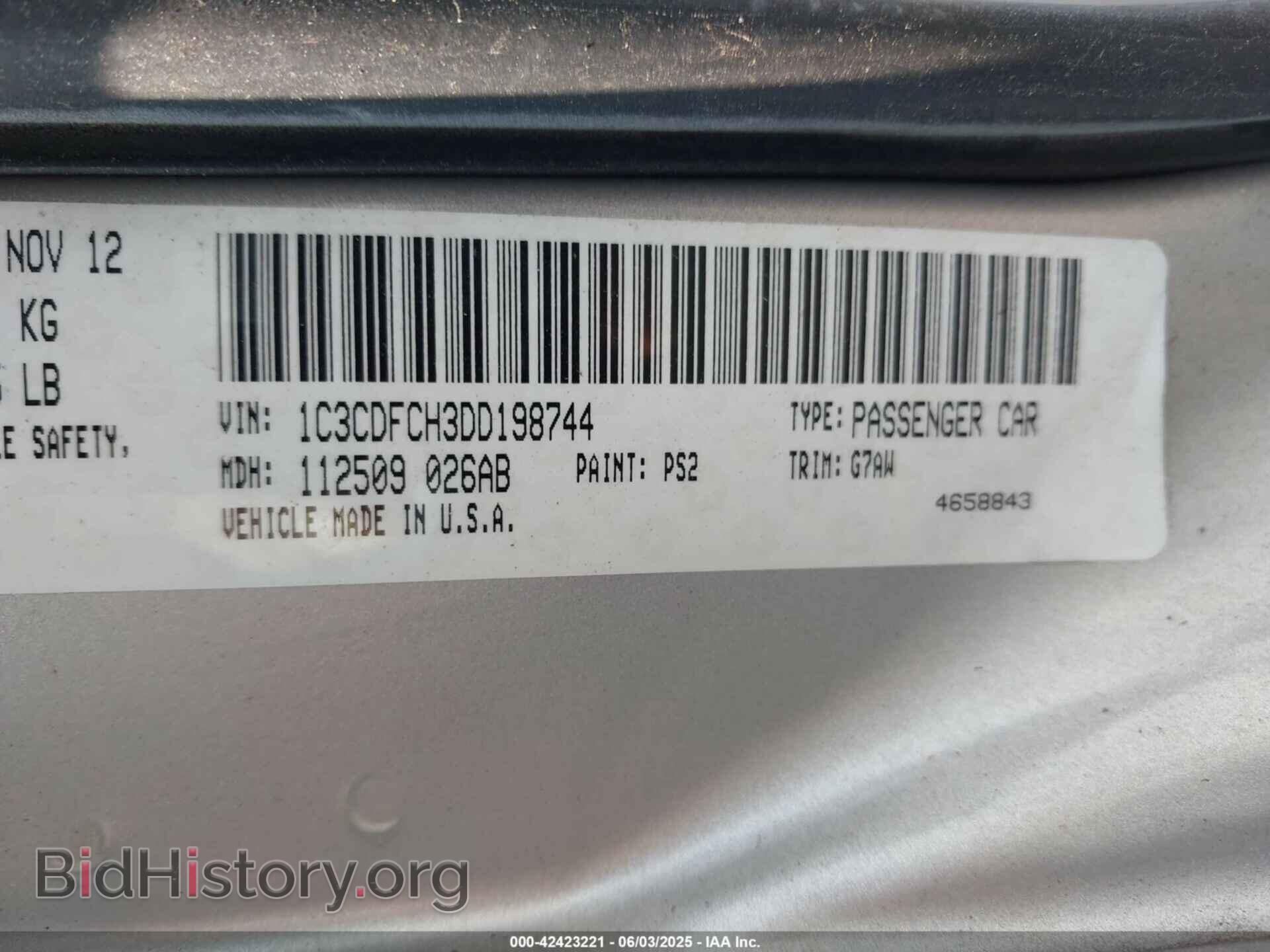 2013 DODGE DART - VIN: 1C3CDFCH3DD198744 - Фото 9