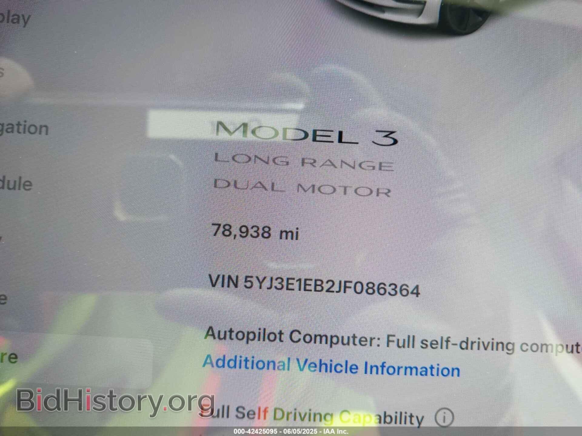 2018 TESLA MODEL 3 - VIN: 5YJ3E1EB2JF086364 - Photo 7