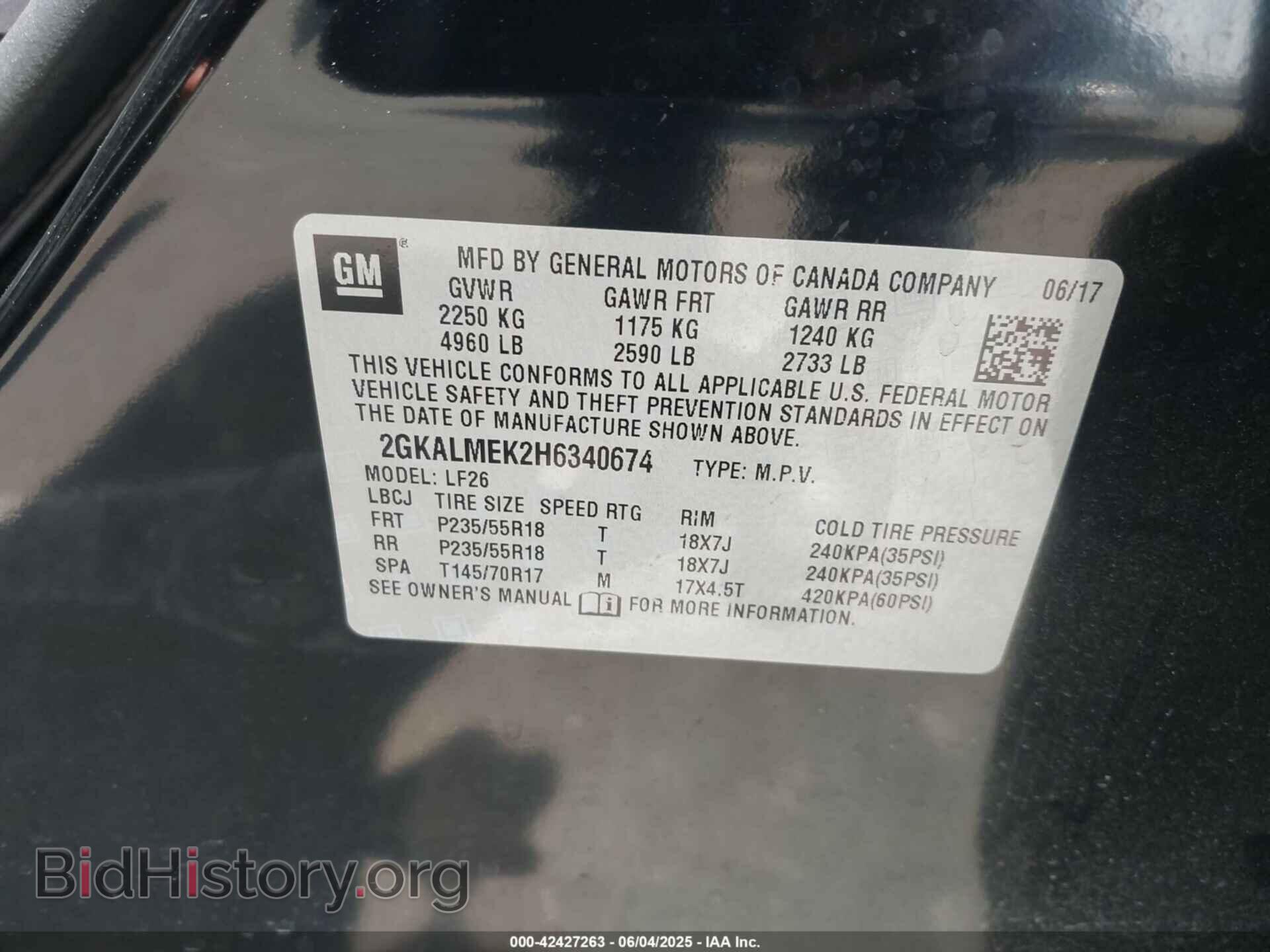 2017 GMC TERRAIN - VIN: 2GKALMEK2H6340674 - Photo 9