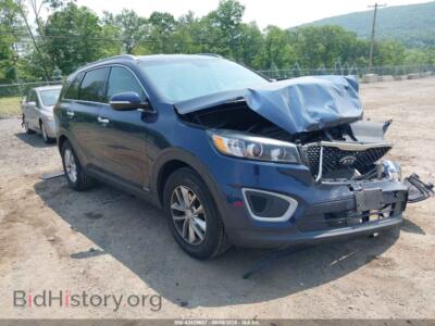 2017 Kia SORENTO 2.4L LX, синий — VIN 5XYPGDA35HG300343, IAAI