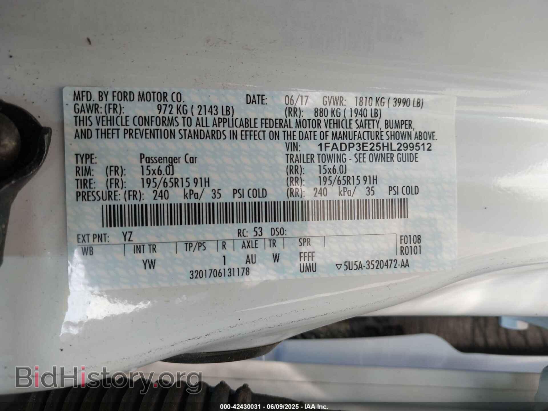2017 FORD FOCUS - VIN: 1FADP3E25HL299512 - Photo 9