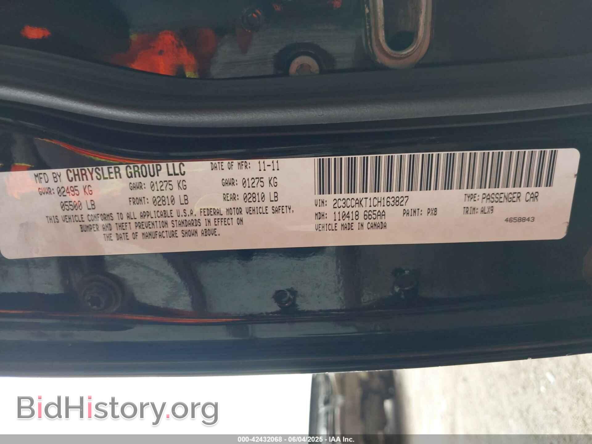 2012 CHRYSLER 300C - VIN: 2C3CCAKT1CH163827 - Фото 9