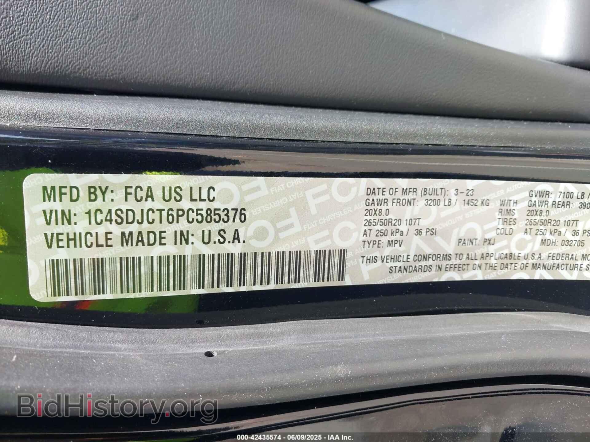 2023 DODGE DURANGO - VIN: 1C4SDJCT6PC585376 - Фото 9