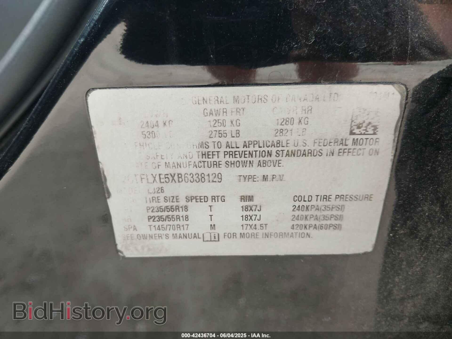 2011 GMC TERRAIN - VIN: 2CTFLXE5XB6338129 - Photo 9