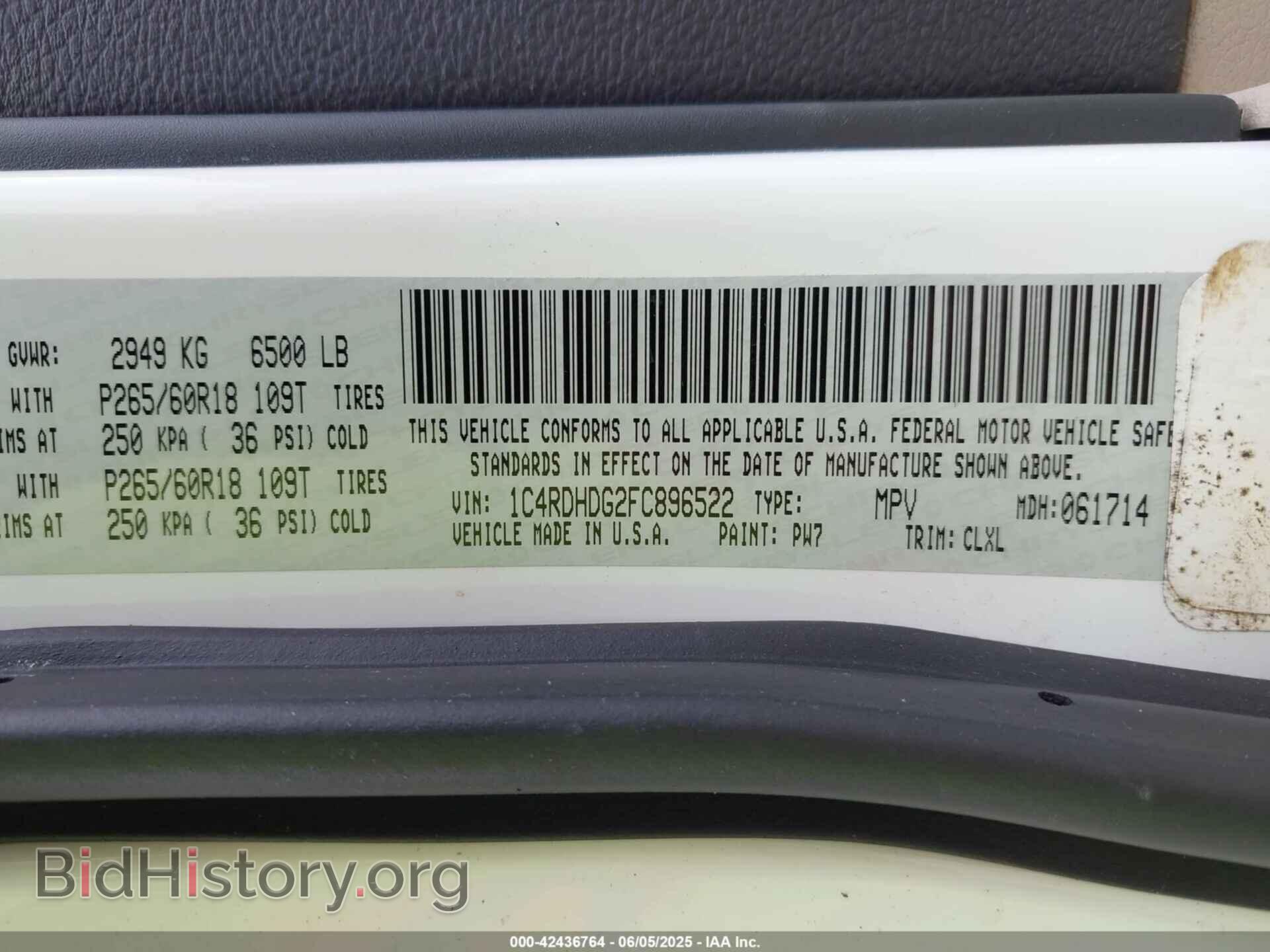 2015 DODGE DURANGO - VIN: 1C4RDHDG2FC896522 - Photo 9