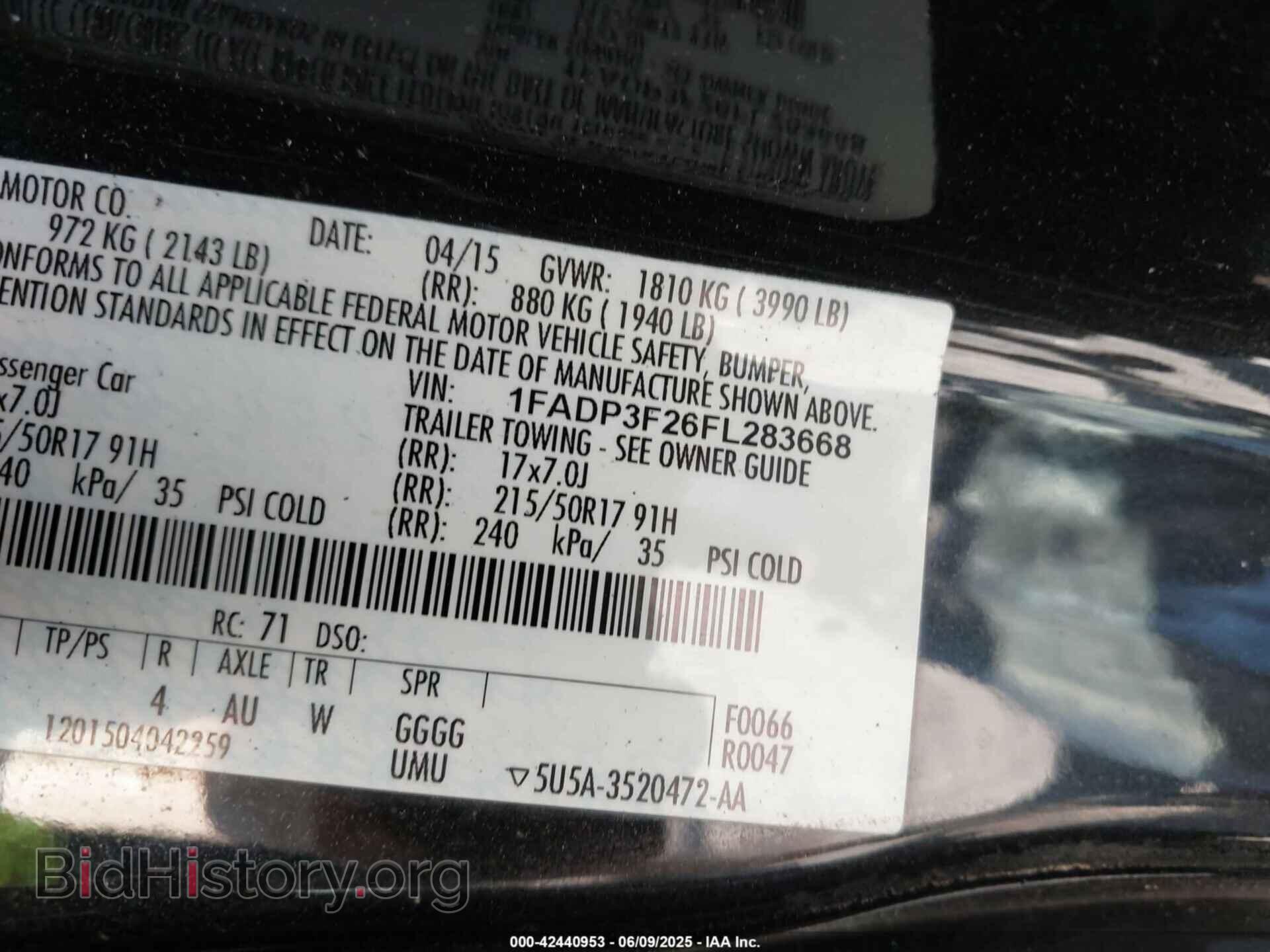 2015 FORD FOCUS - VIN: 1FADP3F26FL283668 - Photo 9