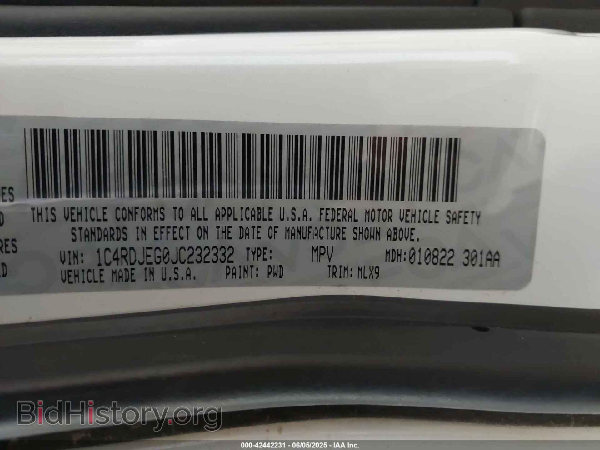 2018 DODGE DURANGO - VIN: 1C4RDJEG0JC232332 - Фото 9