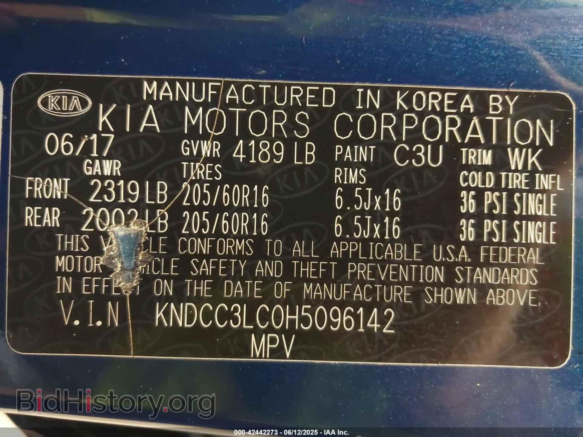2017 KIA NIRO - VIN: KNDCC3LC0H5096142 - Фото 9
