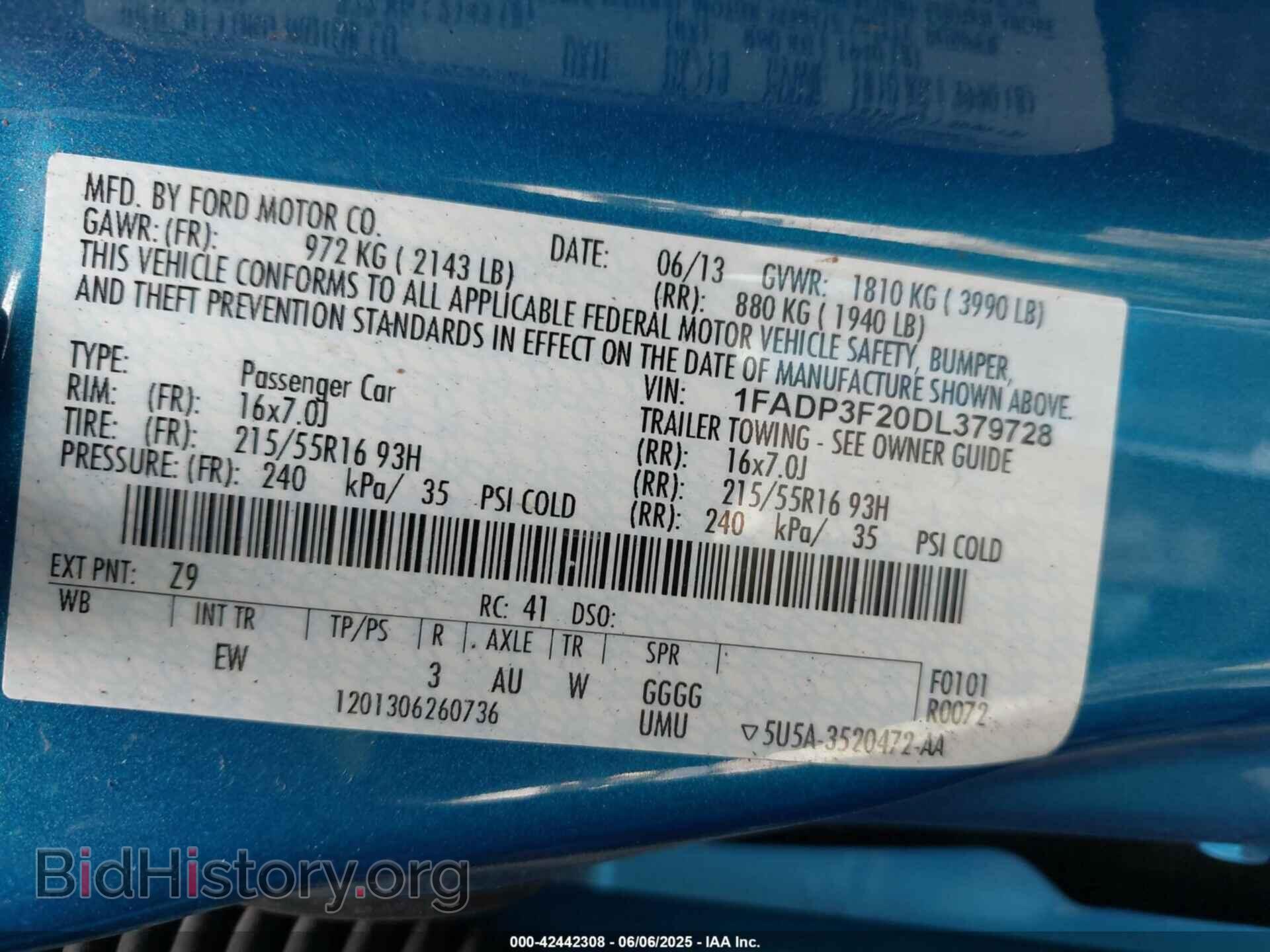 2013 FORD FOCUS - VIN: 1FADP3F20DL379728 - Photo 9