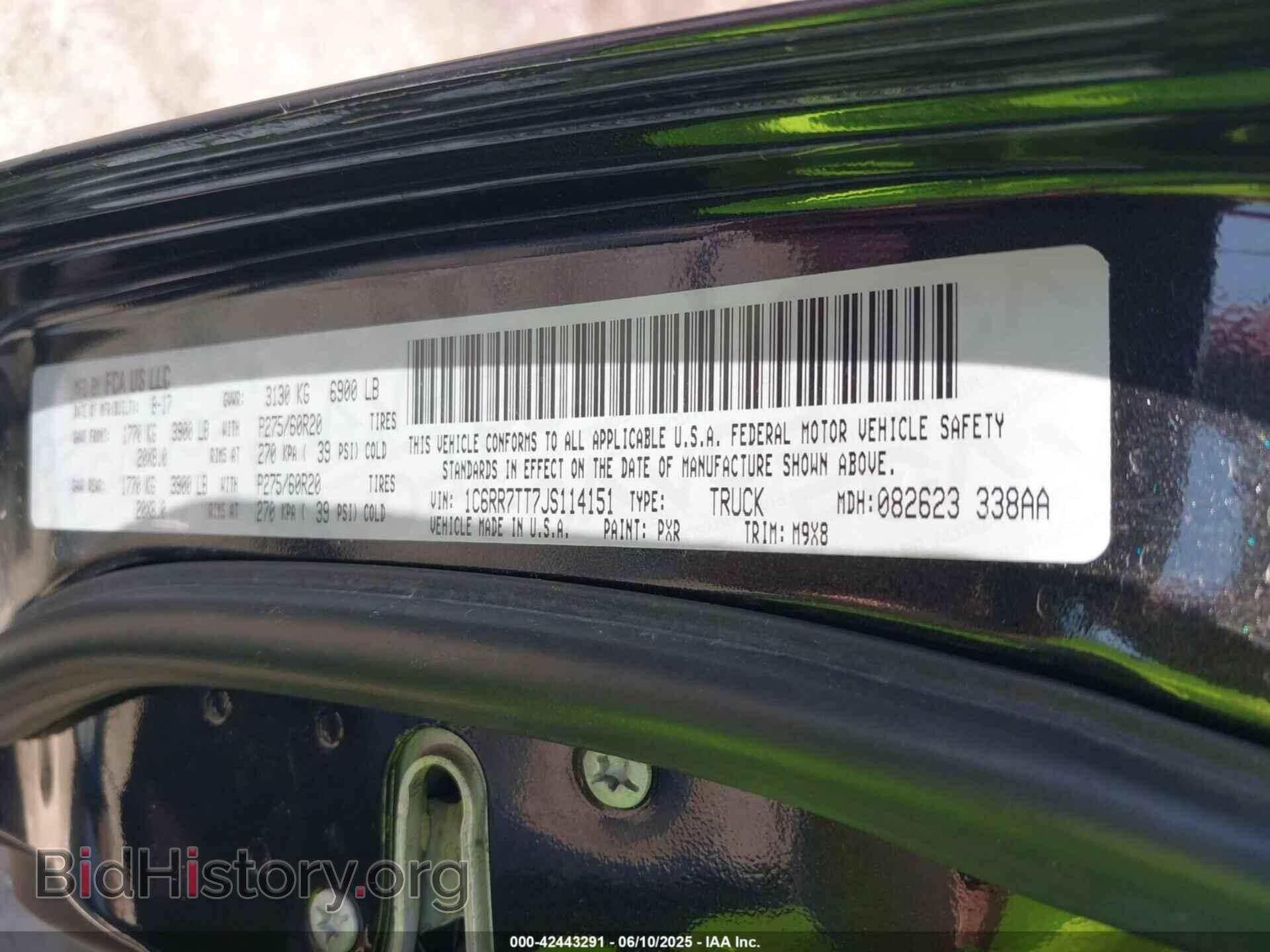 2018 RAM 1500 - VIN: 1C6RR7TT7JS114151 - Фото 9