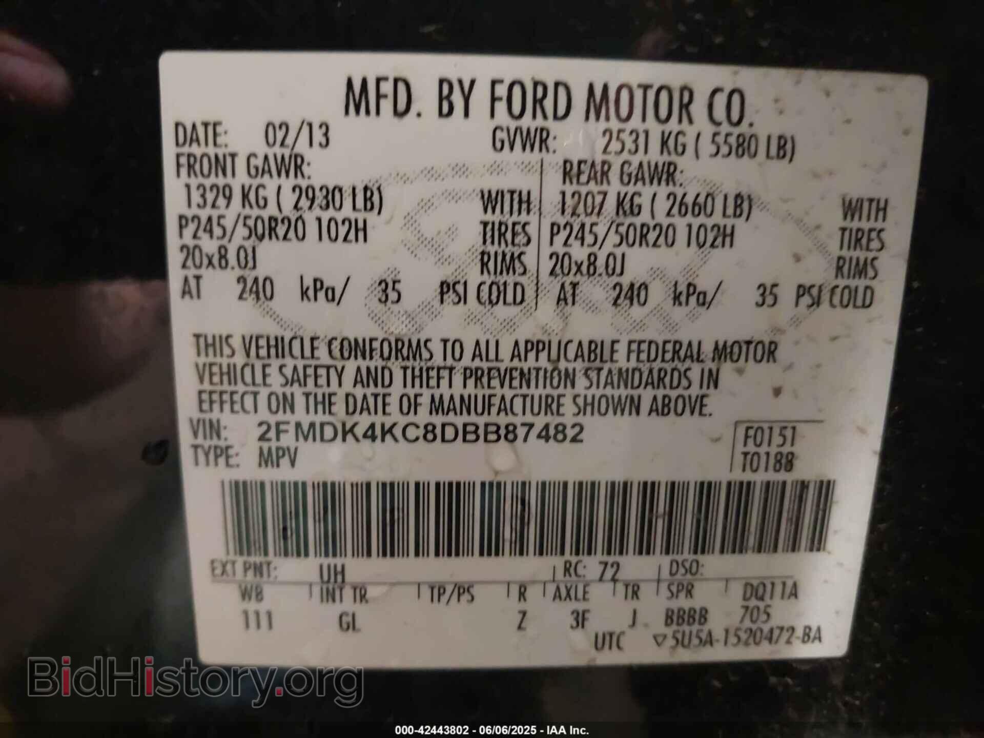 2013 FORD EDGE - VIN: 2FMDK4KC8DBB87482 - Photo 9