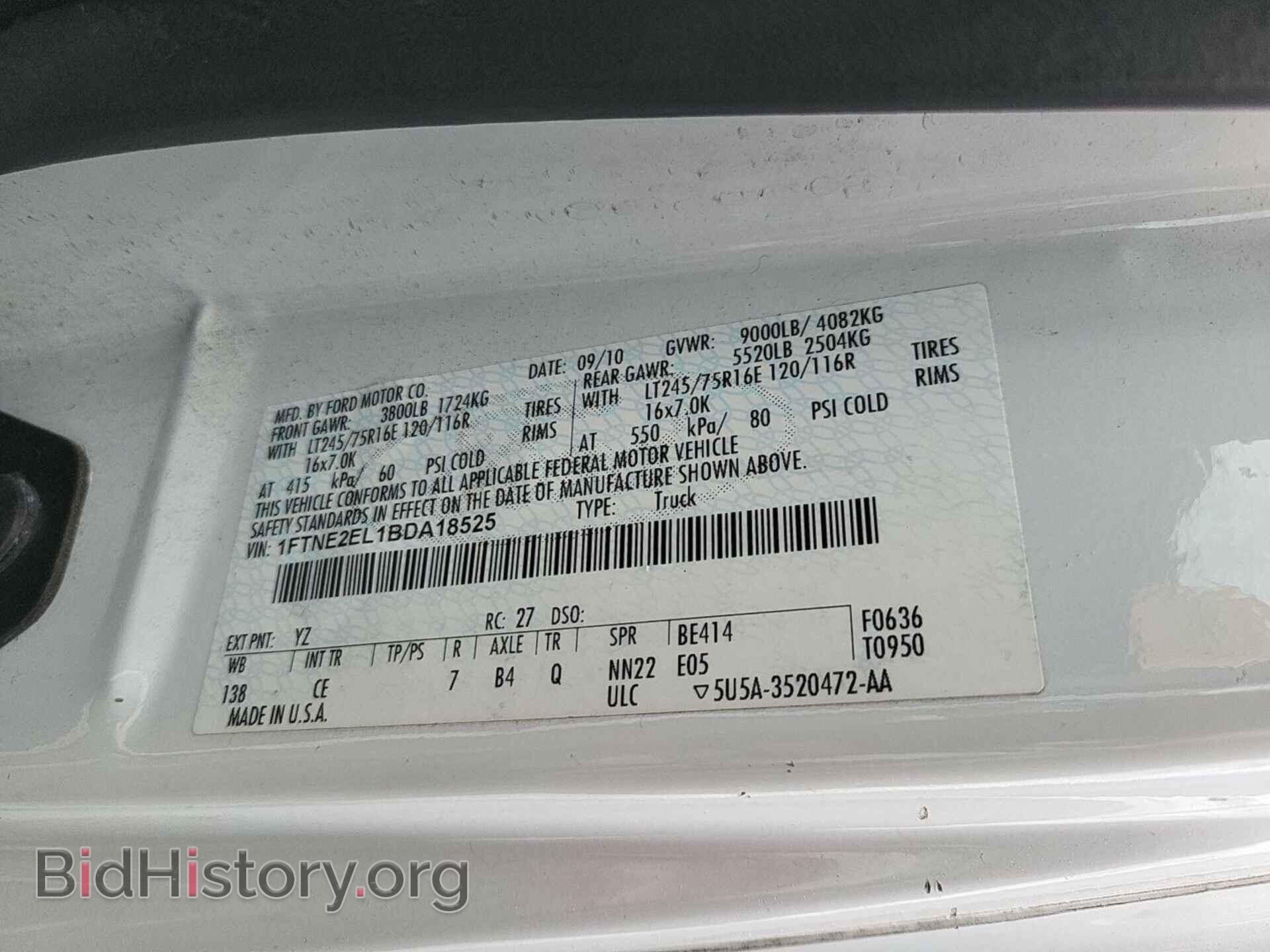 2011 FORD E-250 - VIN: 1FTNE2EL1BDA18525 - Photo 2