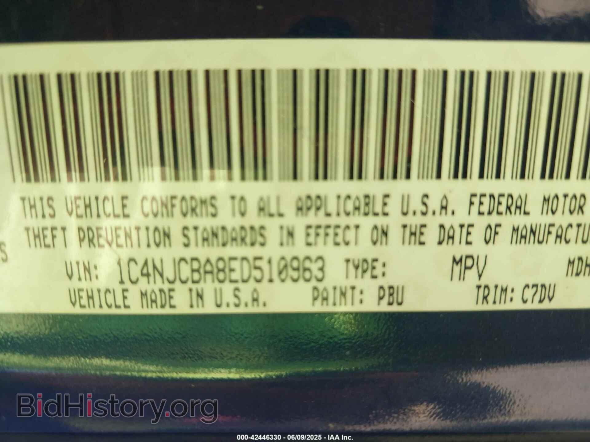 2014 JEEP COMPASS - VIN: 1C4NJCBA8ED510963 - Фото 9
