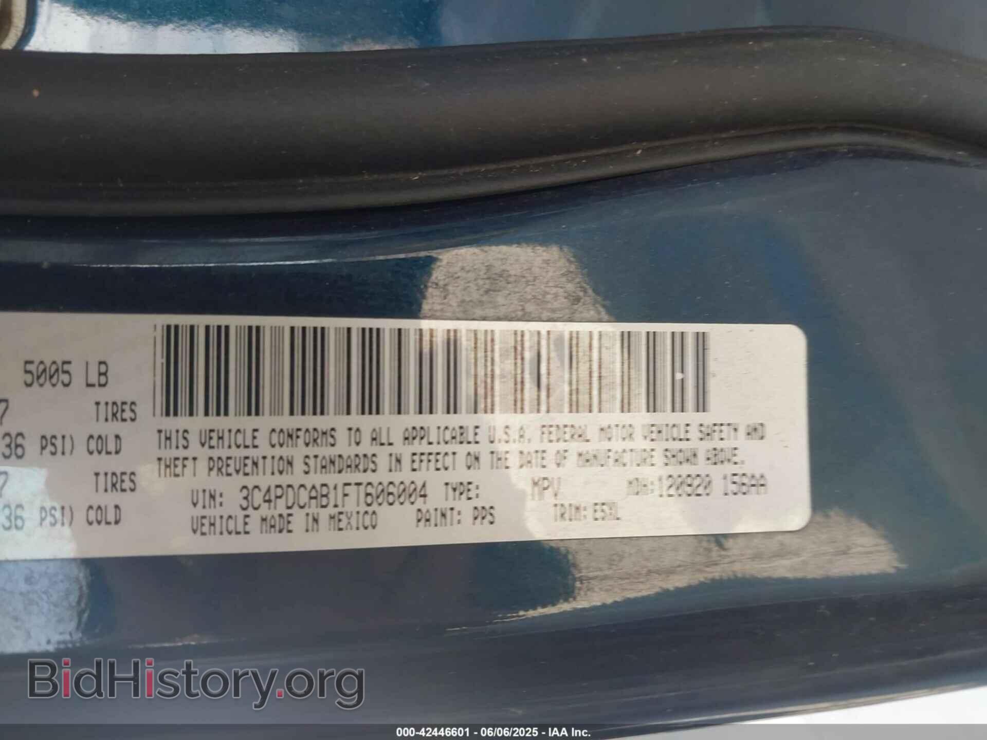 2015 DODGE JOURNEY - VIN: 3C4PDCAB1FT606004 - Фото 9