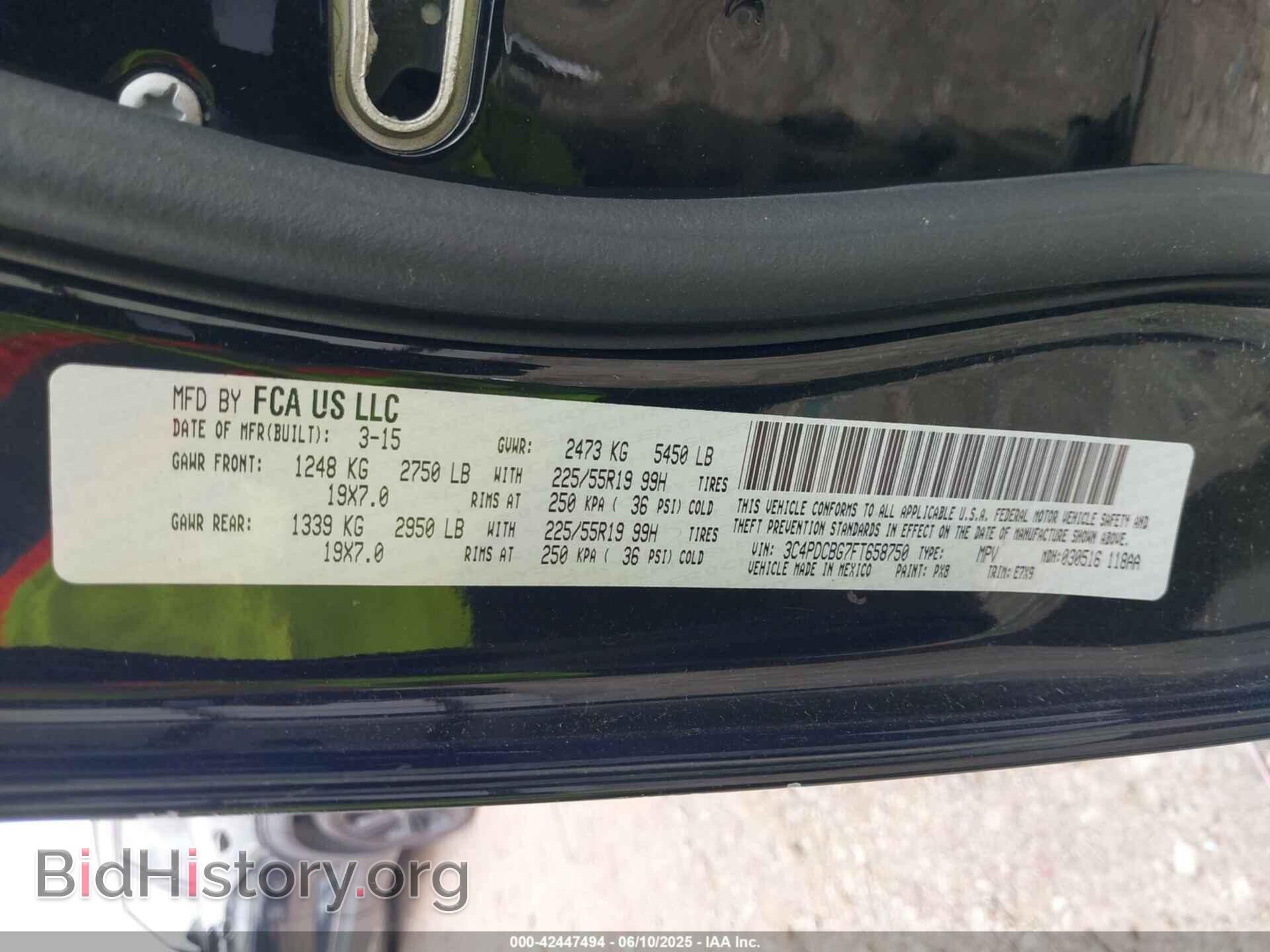 2015 DODGE JOURNEY - VIN: 3C4PDCBG7FT658750 - Фото 9