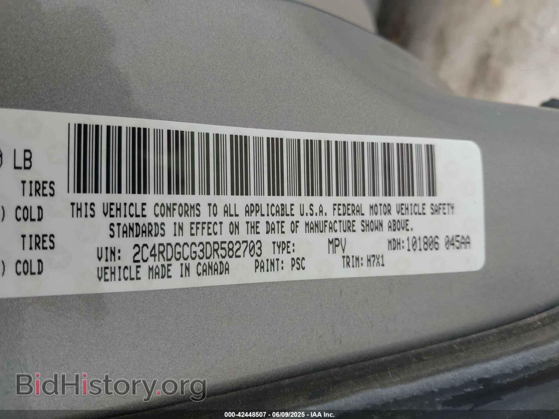 2013 DODGE GRAND CARAVAN - VIN: 2C4RDGCG3DR582703 - Фото 9
