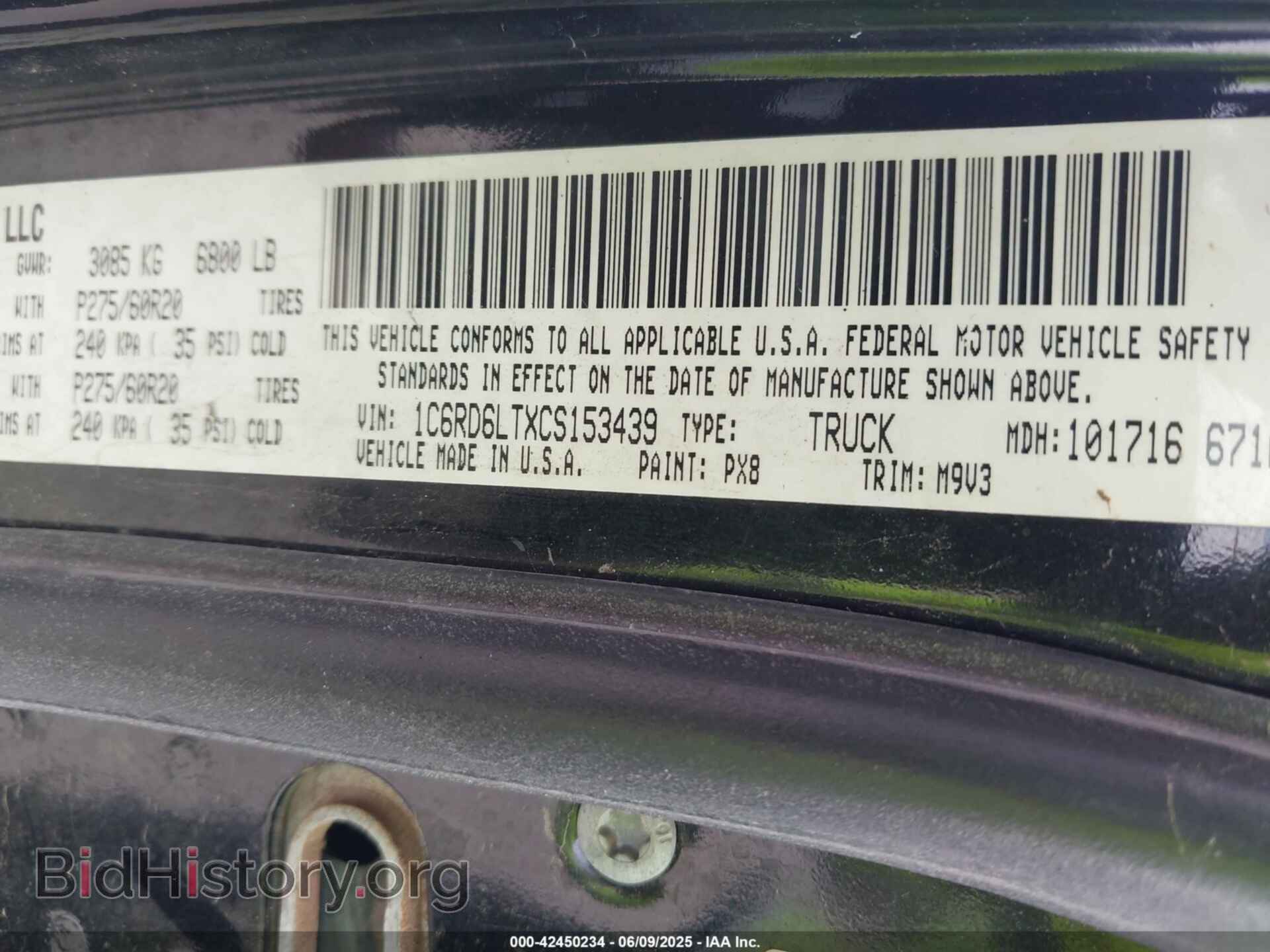 2012 RAM 1500 - VIN: 1C6RD6LTXCS153439 - Photo 9